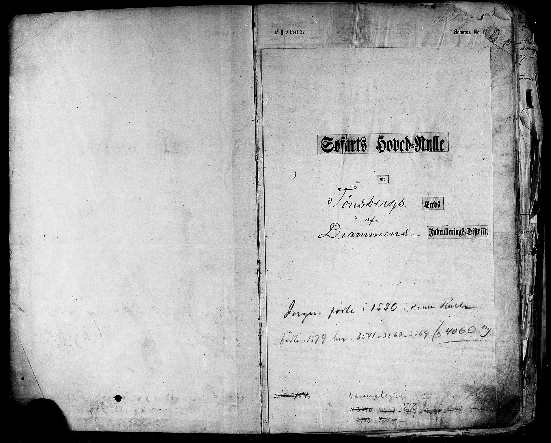 Tønsberg innrulleringskontor, SAKO/A-786/F/Fc/Fca/L0006: Hovedrulle Patent nr. 3313-4407, 1869-1871, p. 2