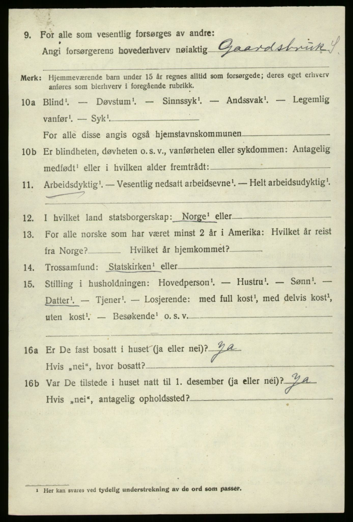 SAB, 1920 census for Breim, 1920, p. 3500