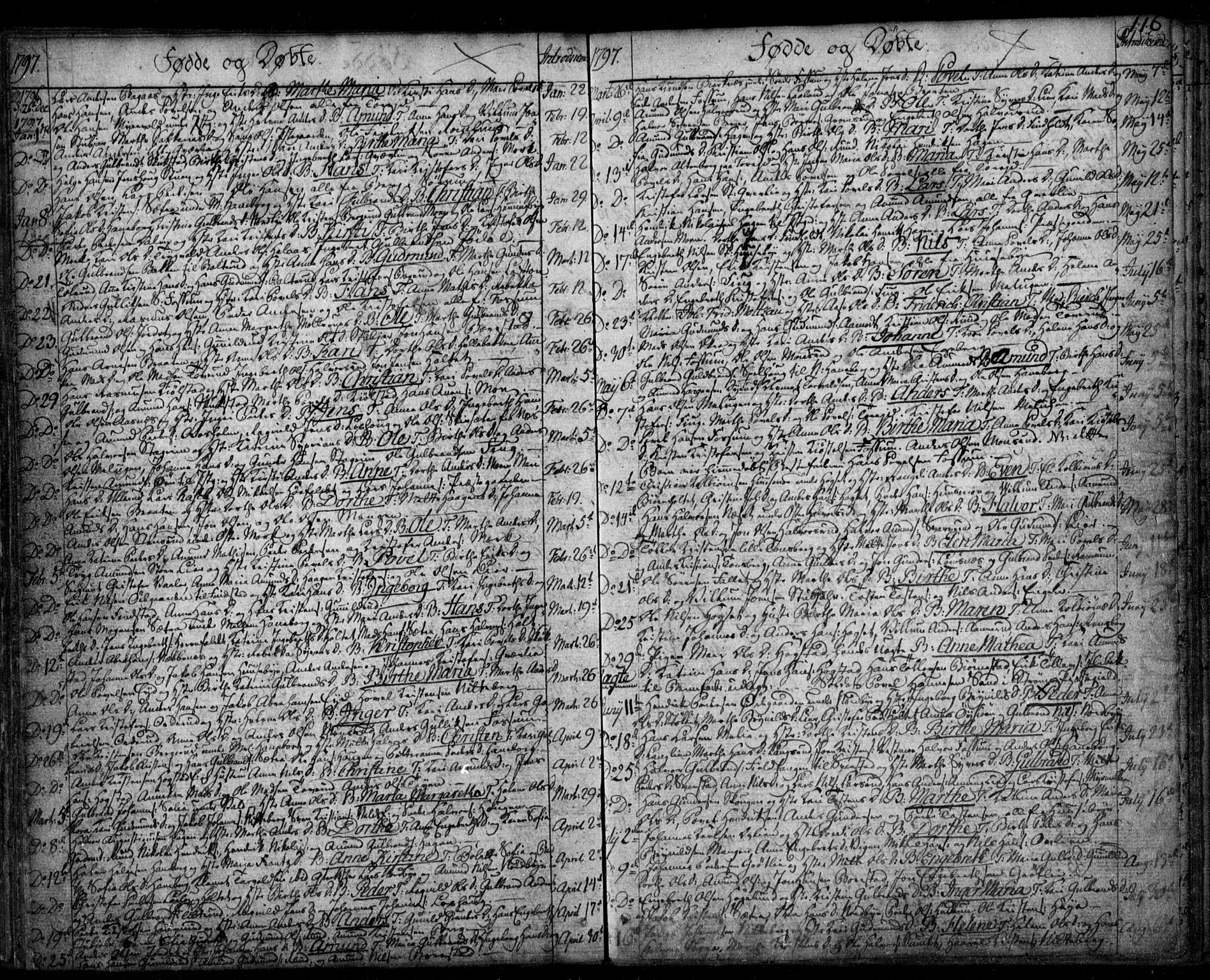 Aurskog prestekontor Kirkebøker, SAO/A-10304a/F/Fa/L0003: Parish register (official) no. I 3, 1767-1807, p. 116
