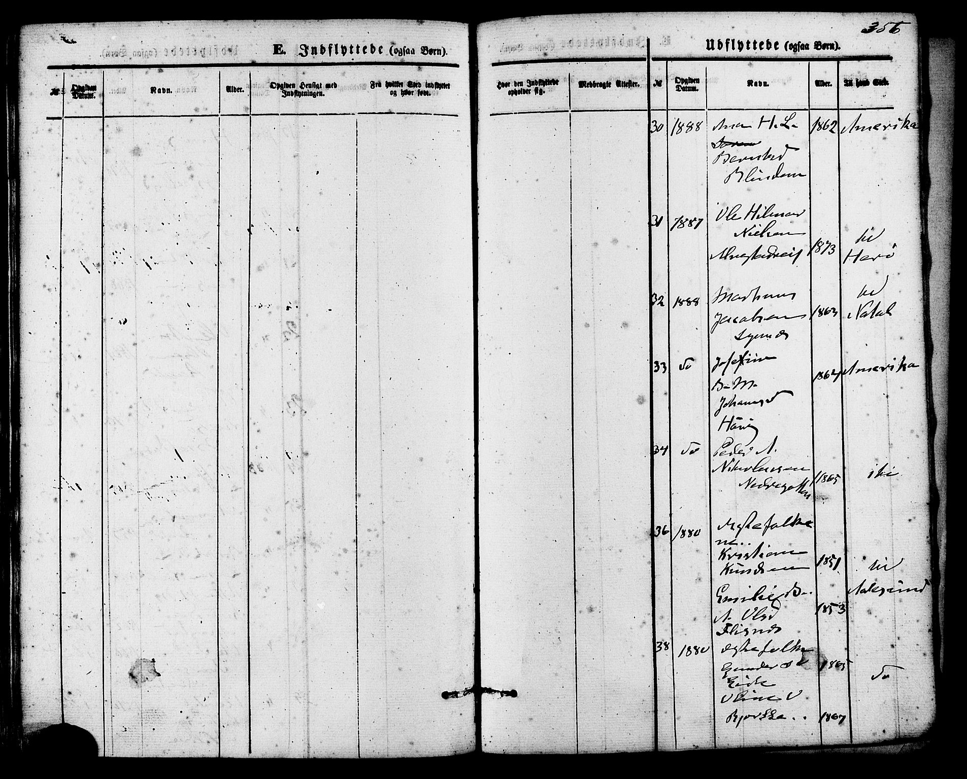 Ministerialprotokoller, klokkerbøker og fødselsregistre - Møre og Romsdal, AV/SAT-A-1454/536/L0500: Parish register (official) no. 536A09, 1876-1889, p. 356