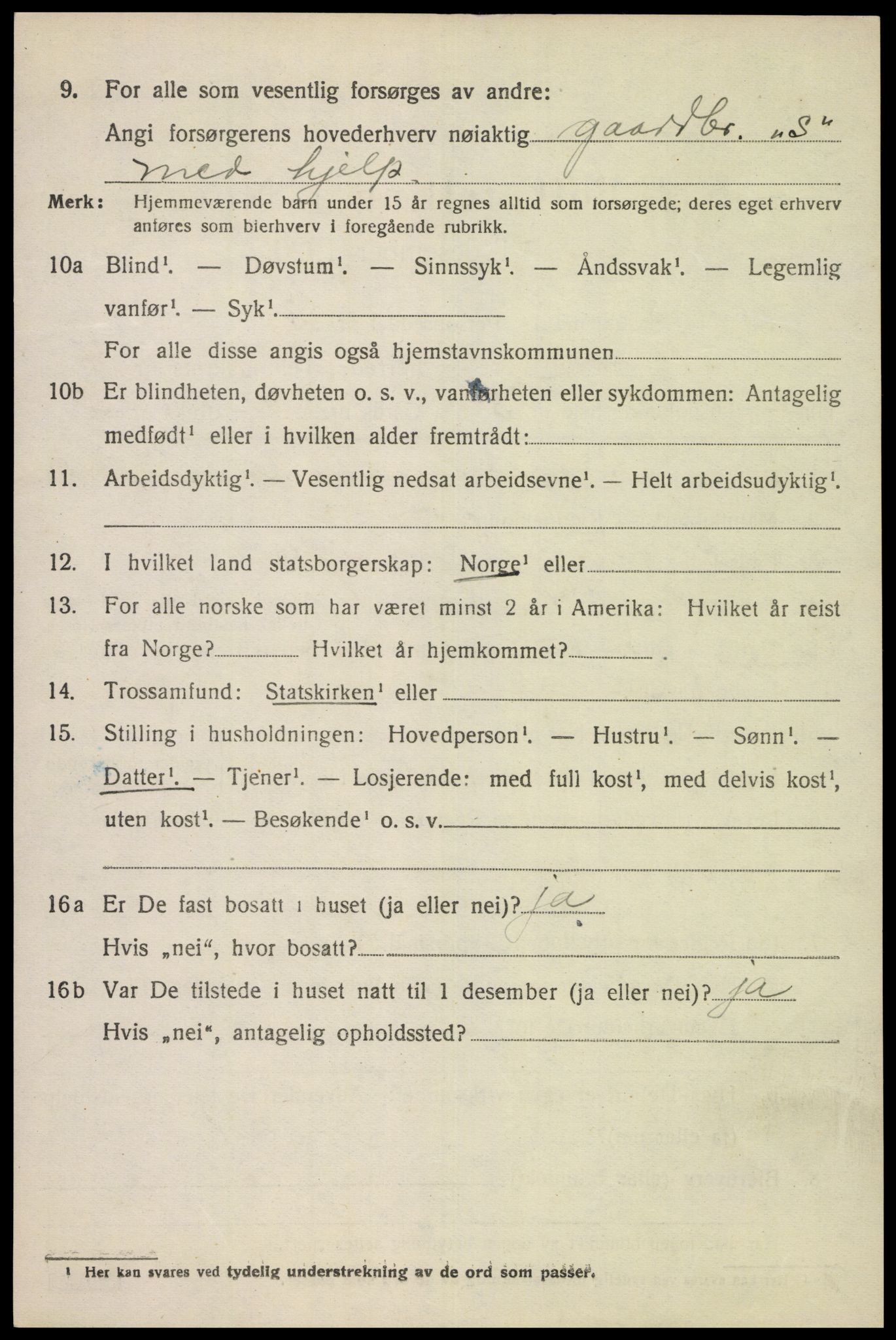 SAK, 1920 census for Herad, 1920, p. 1811