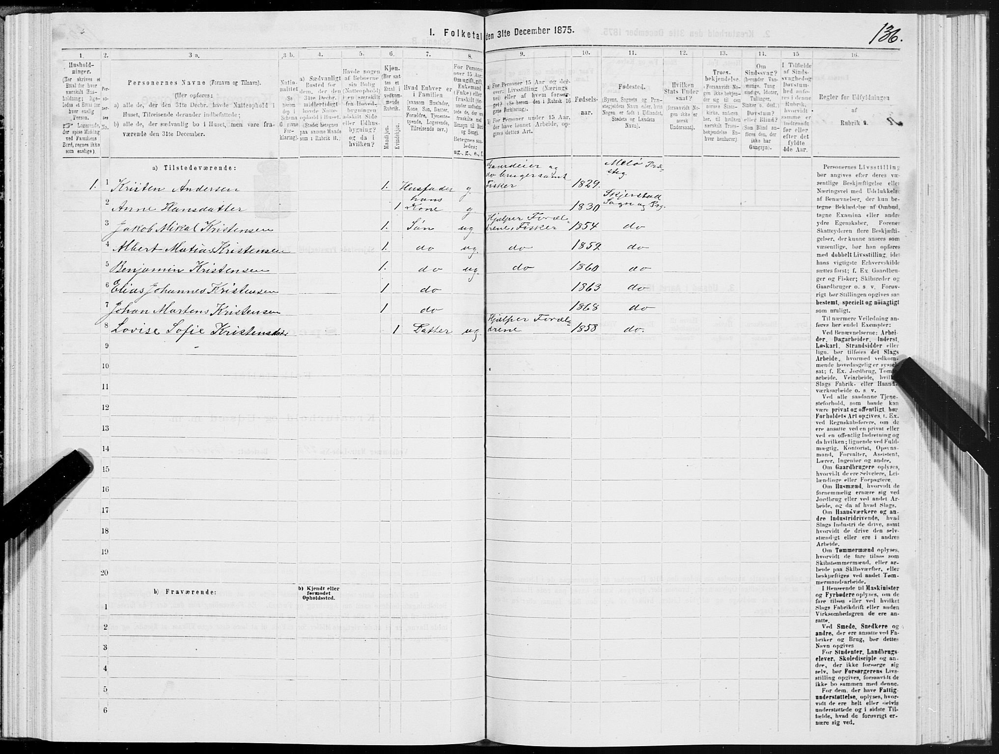 SAT, 1875 census for 1842P Skjerstad, 1875, p. 4136