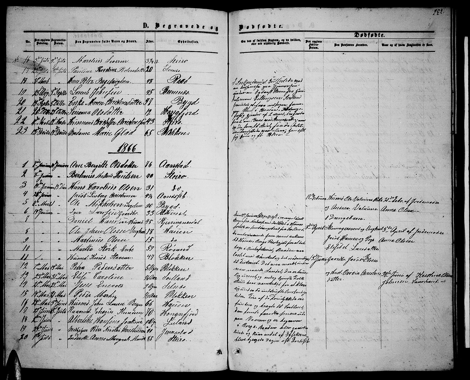 Ministerialprotokoller, klokkerbøker og fødselsregistre - Nordland, SAT/A-1459/895/L1381: Parish register (copy) no. 895C03, 1864-1885, p. 252
