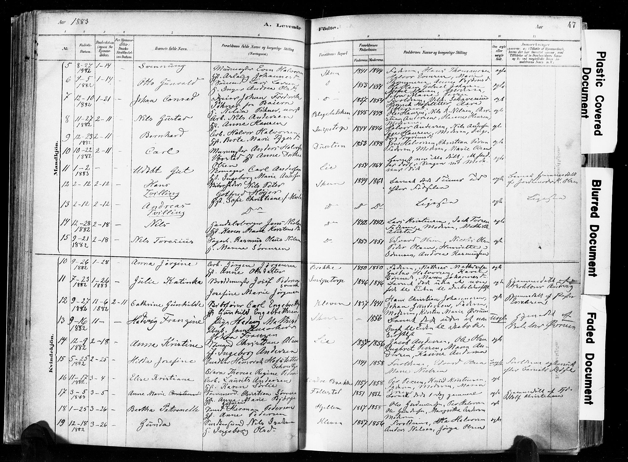 Skien kirkebøker, SAKO/A-302/F/Fa/L0009: Parish register (official) no. 9, 1878-1890, p. 47