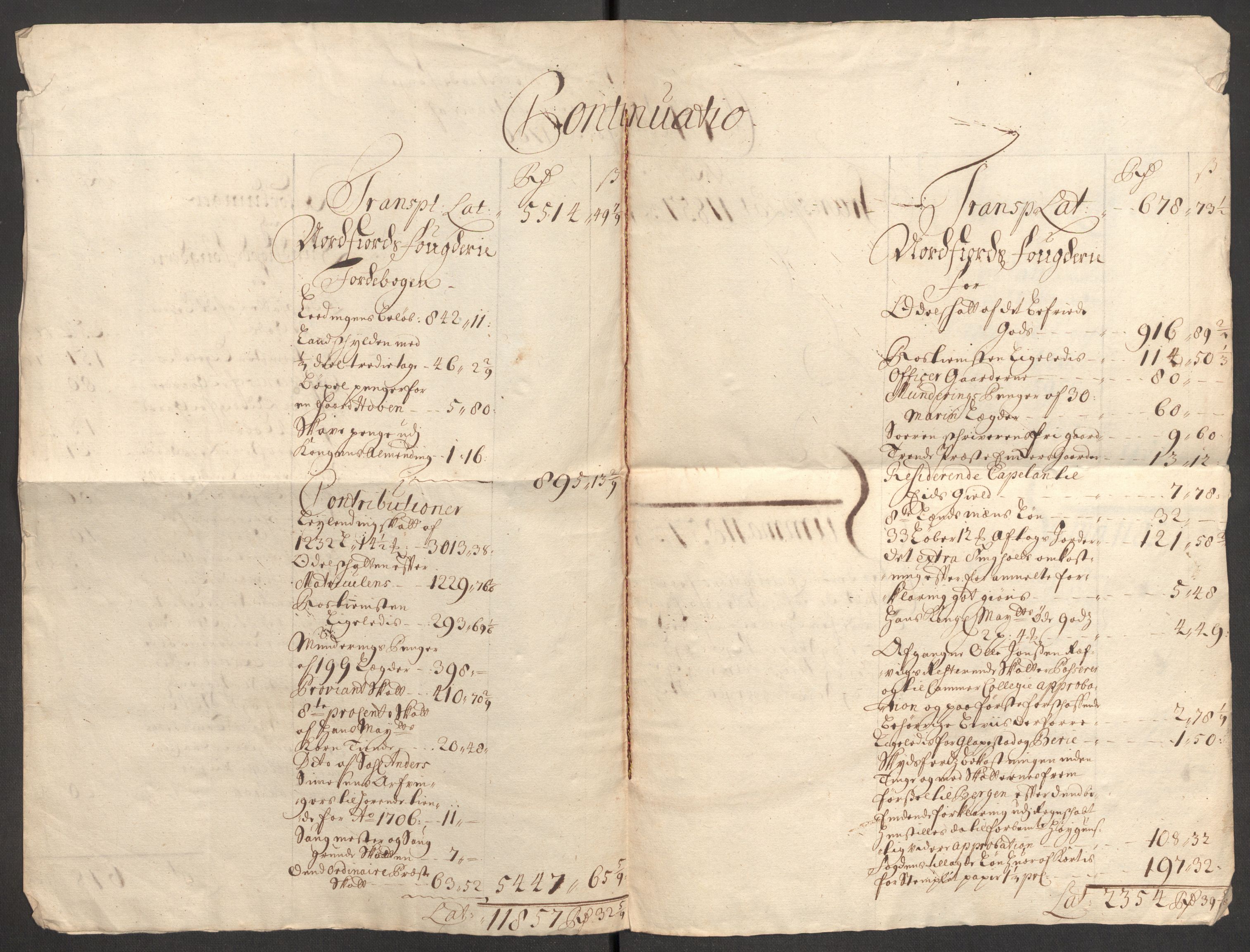 Rentekammeret inntil 1814, Reviderte regnskaper, Fogderegnskap, RA/EA-4092/R53/L3430: Fogderegnskap Sunn- og Nordfjord, 1706-1707, p. 190