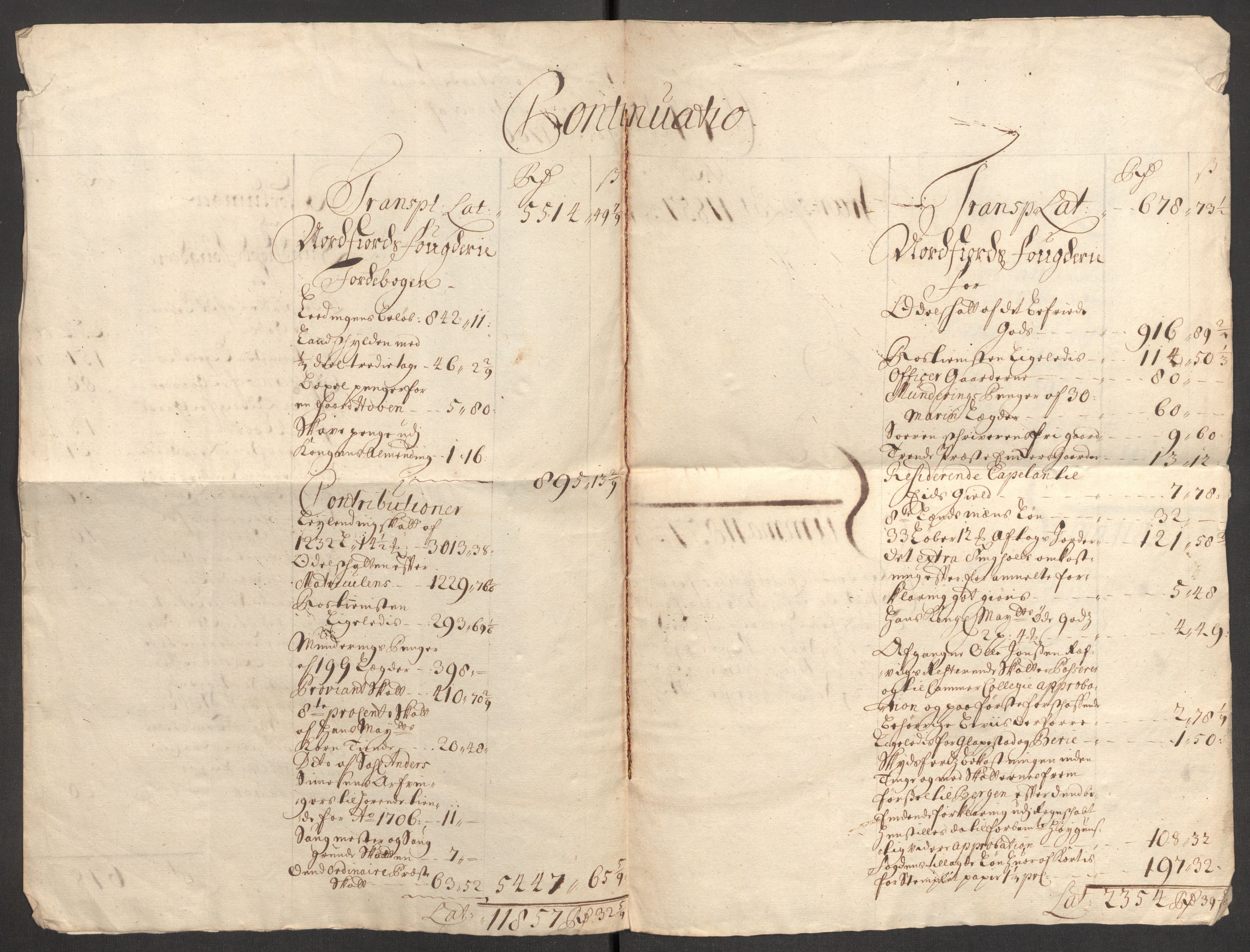 Rentekammeret inntil 1814, Reviderte regnskaper, Fogderegnskap, AV/RA-EA-4092/R53/L3430: Fogderegnskap Sunn- og Nordfjord, 1706-1707, p. 190