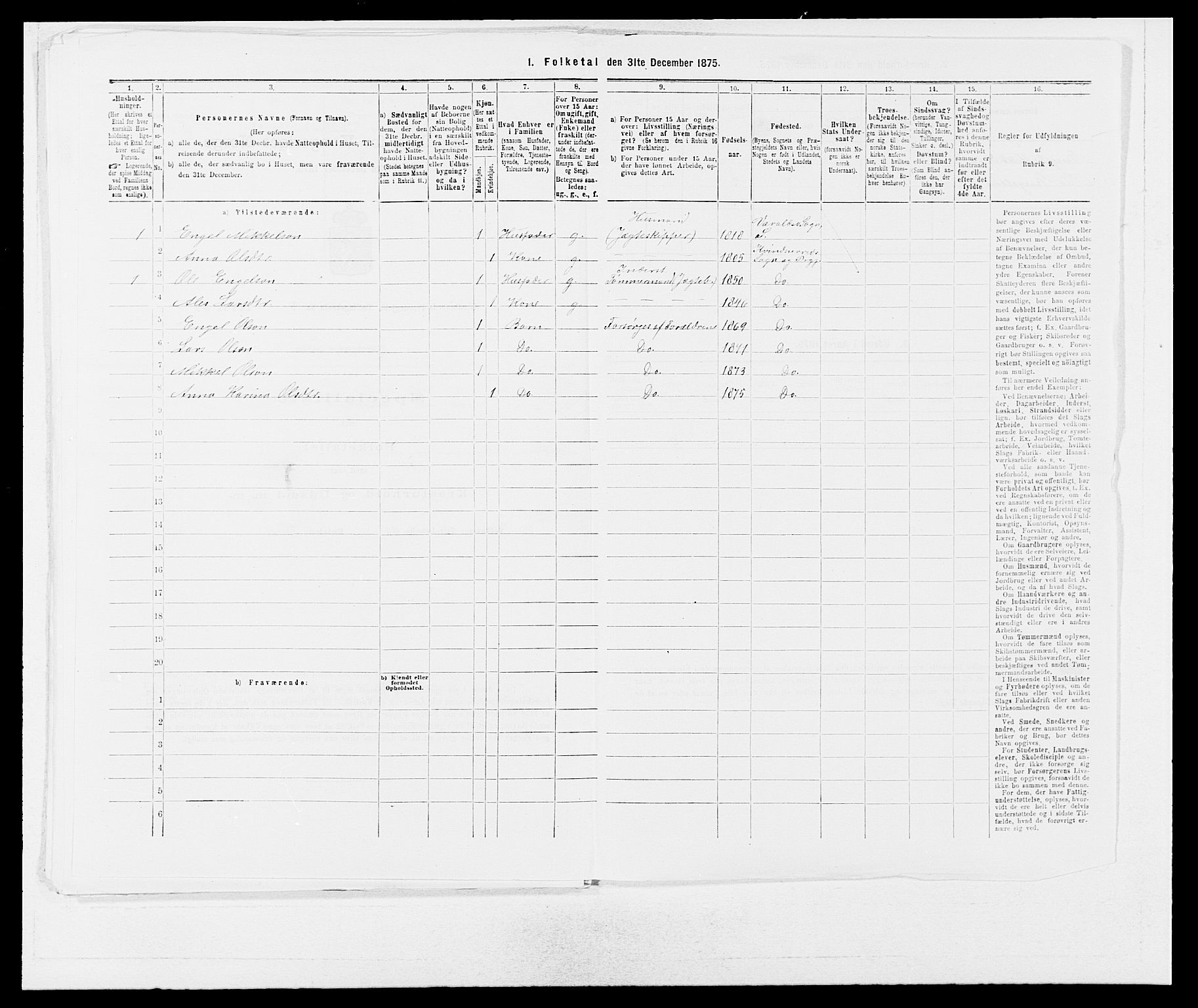 SAB, 1875 census for 1224P Kvinnherad, 1875, p. 370