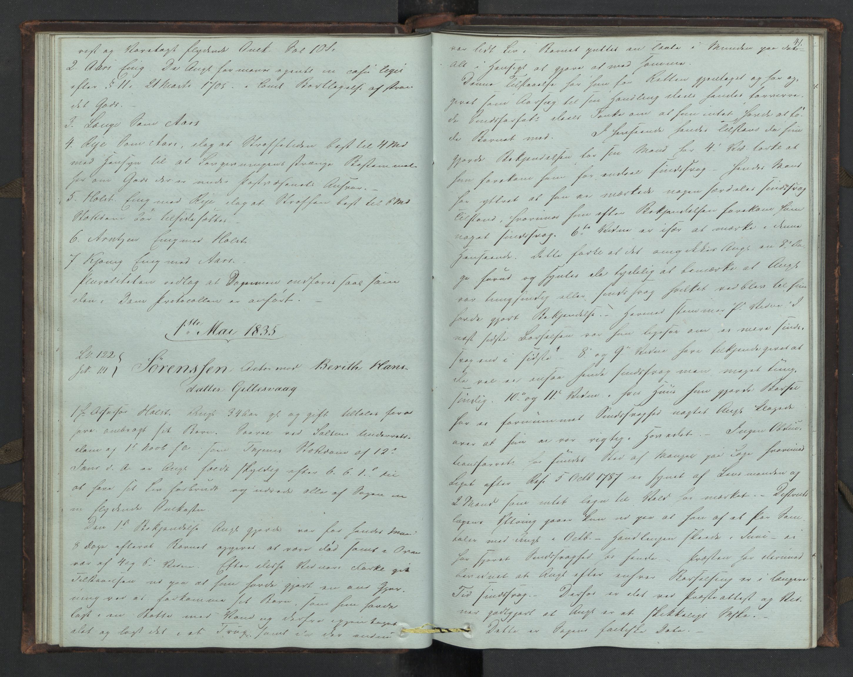 Høyesterett, AV/RA-S-1002/E/Eb/Eba/L0023/0001: Voteringsprotokoller / Voteringsprotokoll, 1835, p. 40b-41a