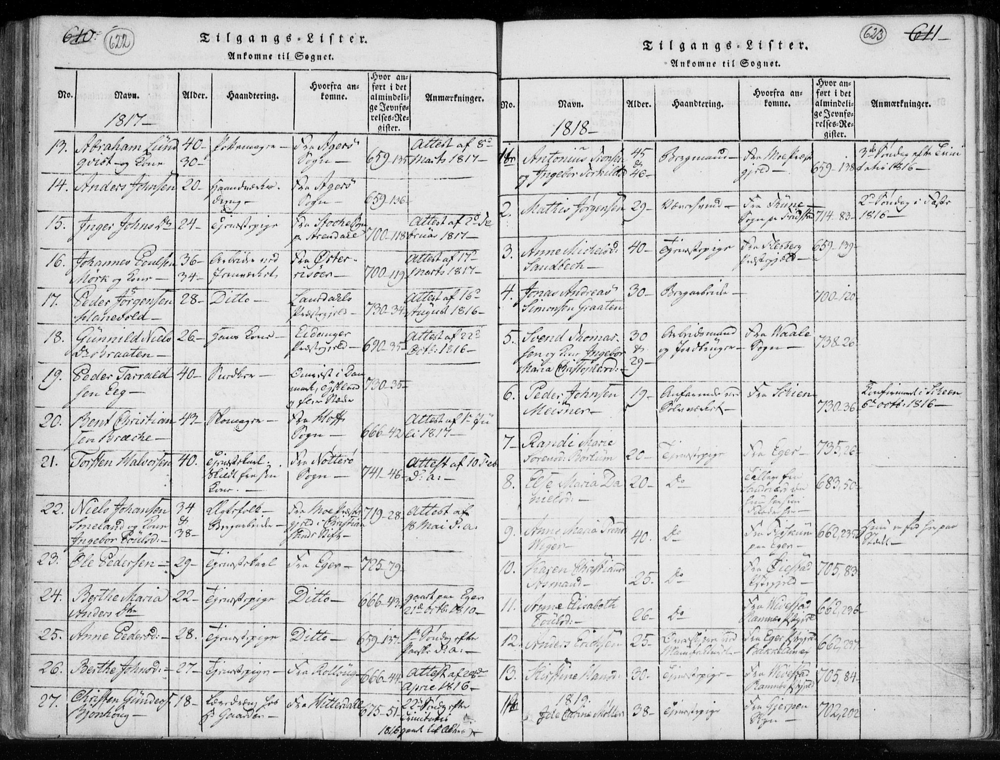 Kongsberg kirkebøker, SAKO/A-22/F/Fa/L0008: Parish register (official) no. I 8, 1816-1839, p. 622-623