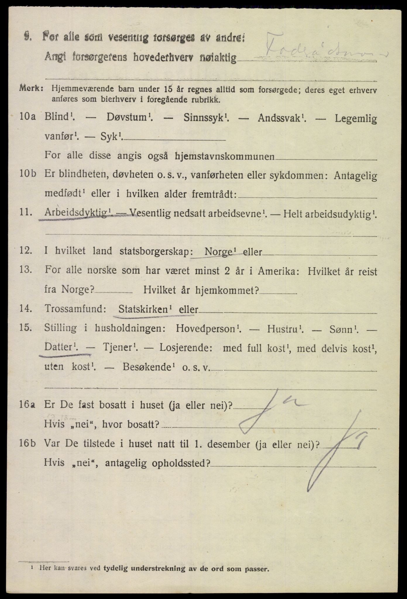 SAH, 1920 census for Nord-Aurdal, 1920, p. 2023