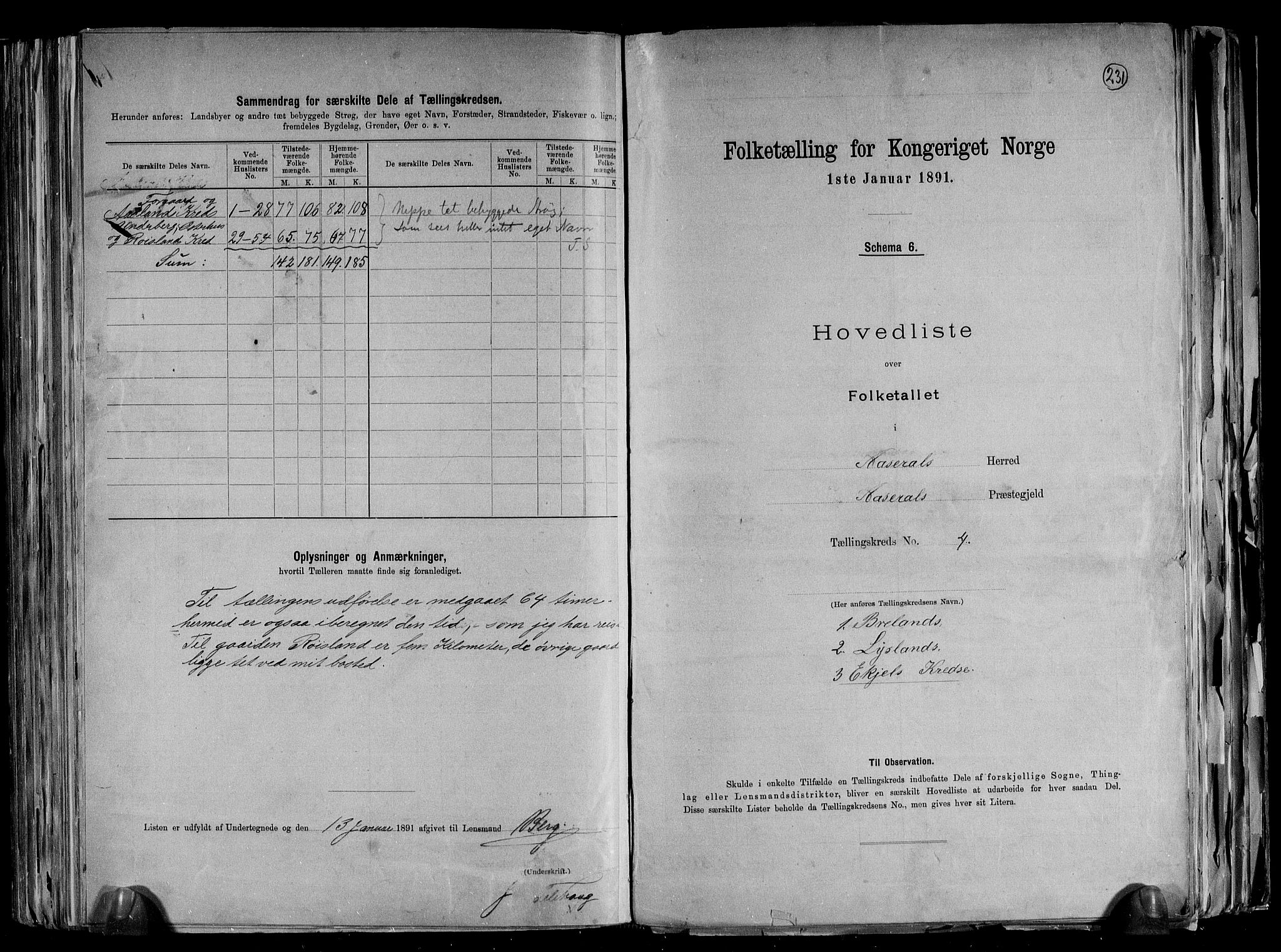 RA, 1891 census for 1026 Åseral, 1891, p. 10