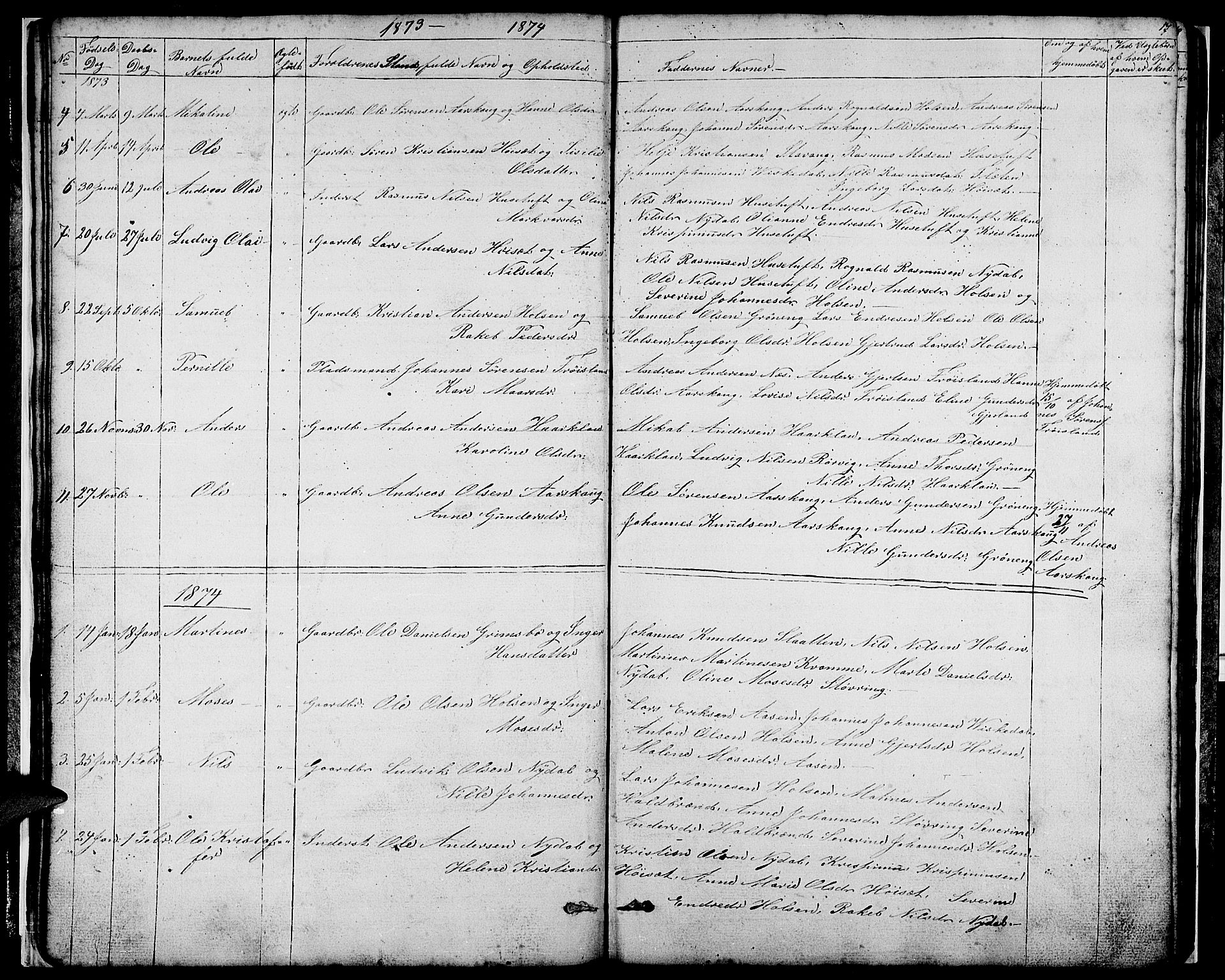 Førde sokneprestembete, SAB/A-79901/H/Hab/Habc/L0001: Parish register (copy) no. C 1, 1853-1880, p. 17