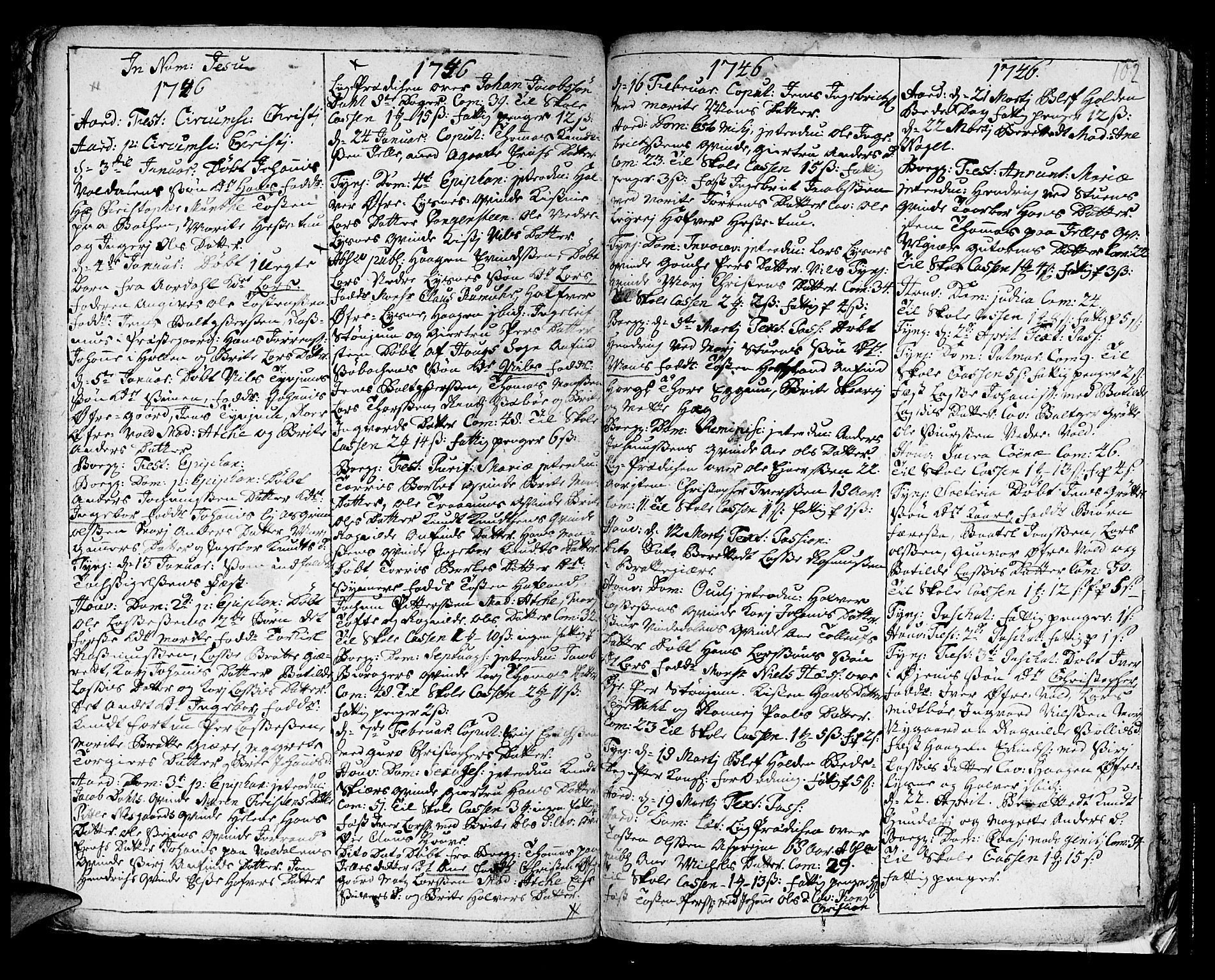 Lærdal sokneprestembete, SAB/A-81201: Parish register (official) no. A 1, 1711-1752, p. 102