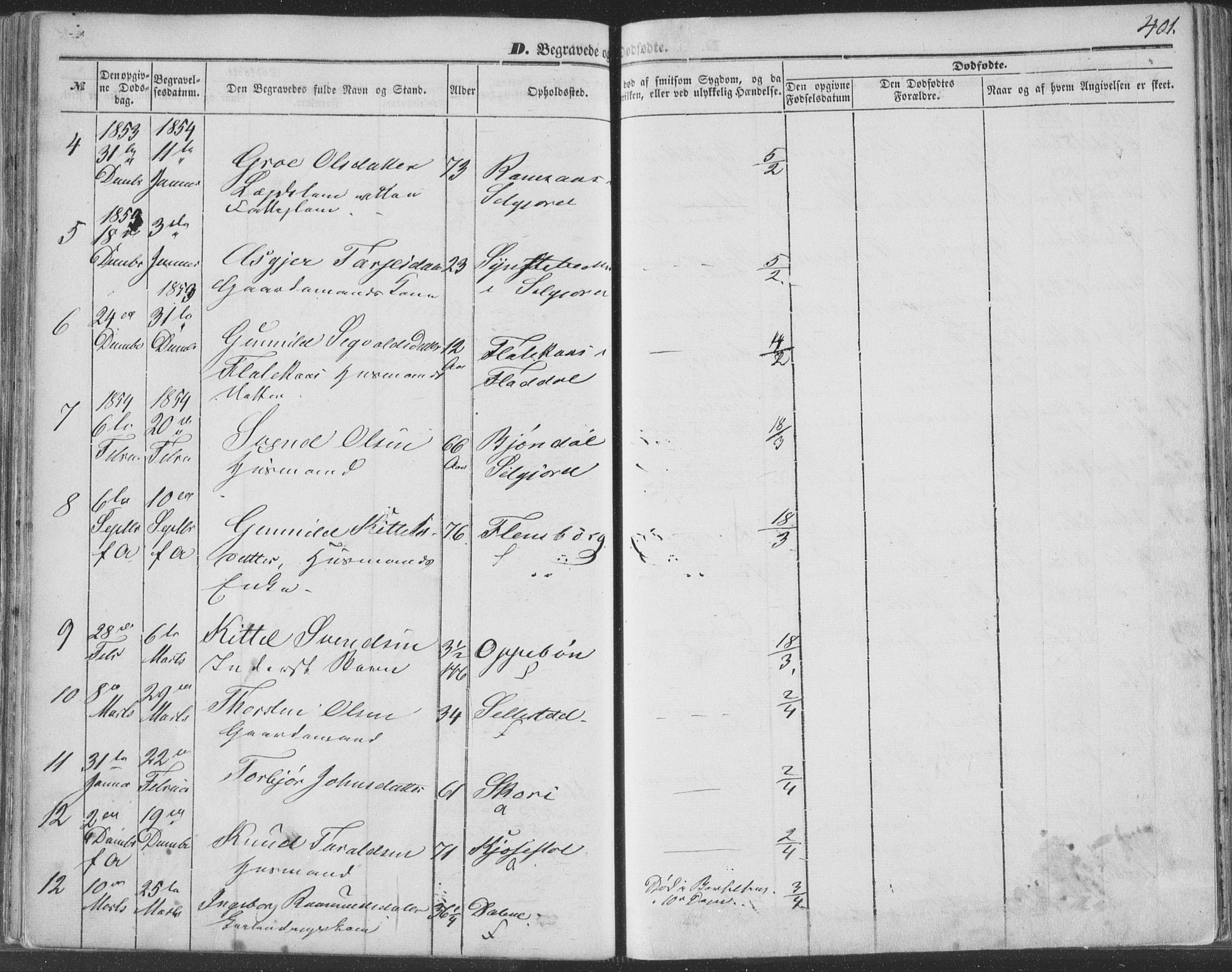 Seljord kirkebøker, SAKO/A-20/F/Fa/L012b: Parish register (official) no. I 12B, 1850-1865, p. 401
