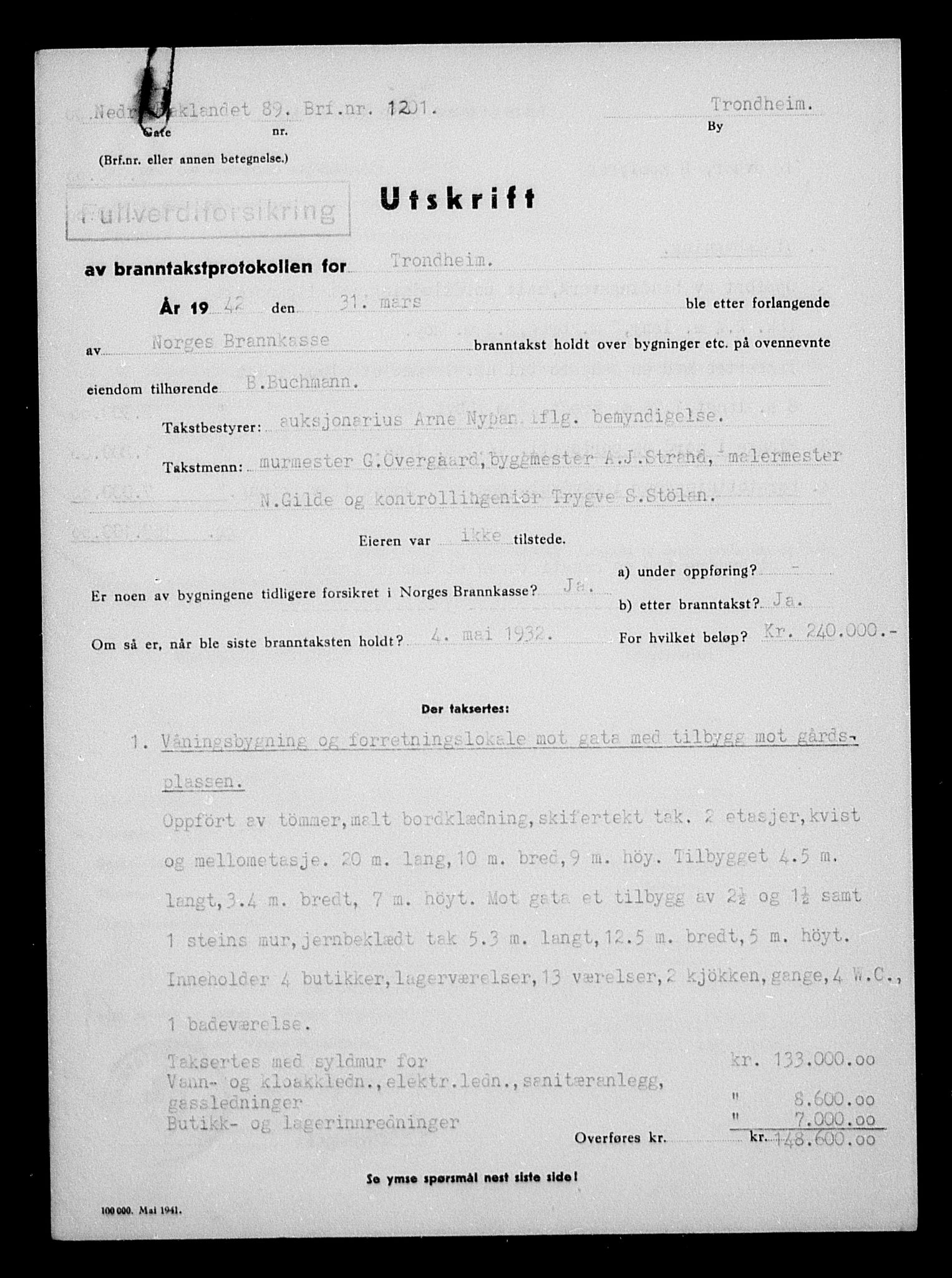 Justisdepartementet, Tilbakeføringskontoret for inndratte formuer, RA/S-1564/H/Hc/Hca/L0906: --, 1945-1947, p. 259