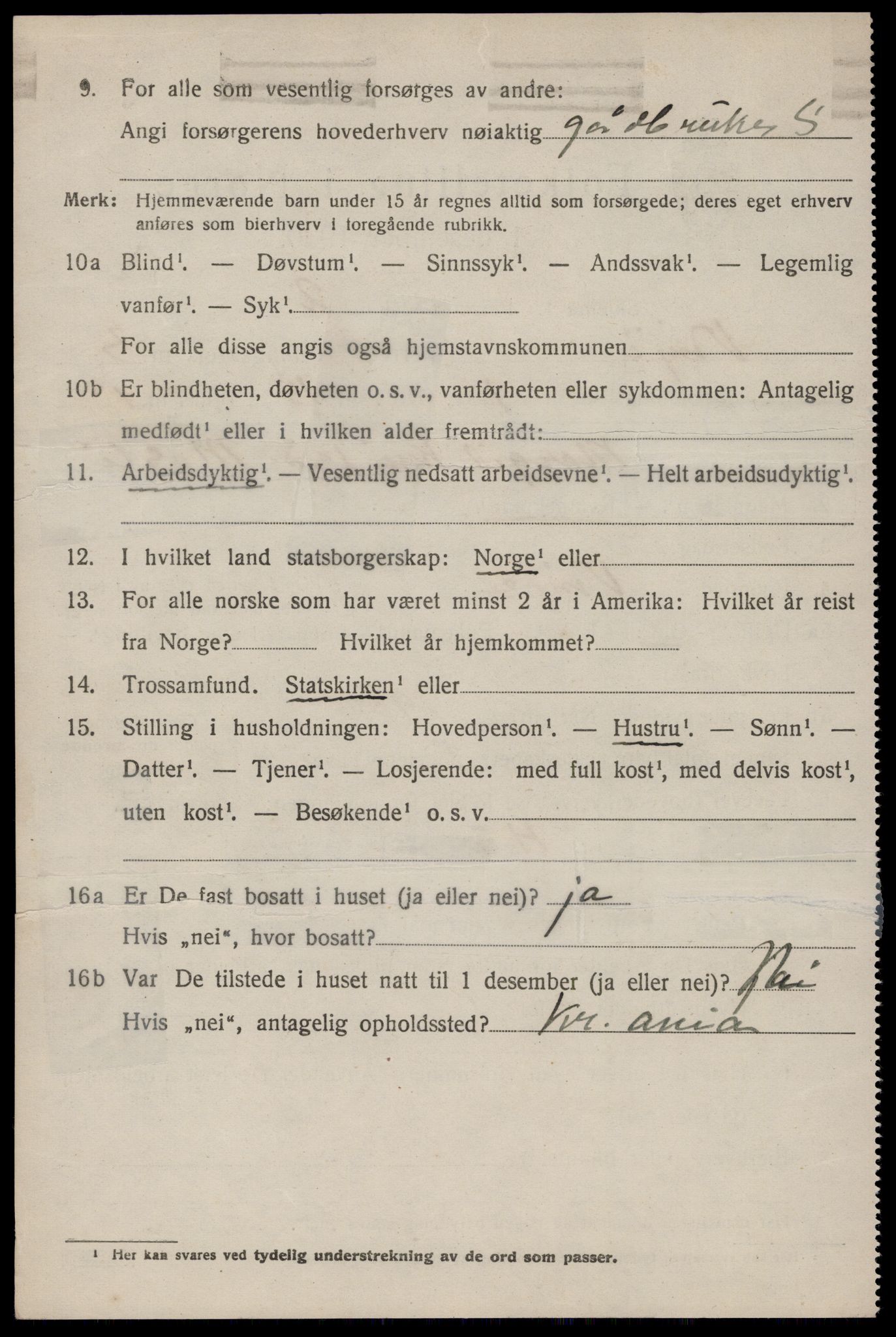 SAKO, 1920 census for Vinje, 1920, p. 1048