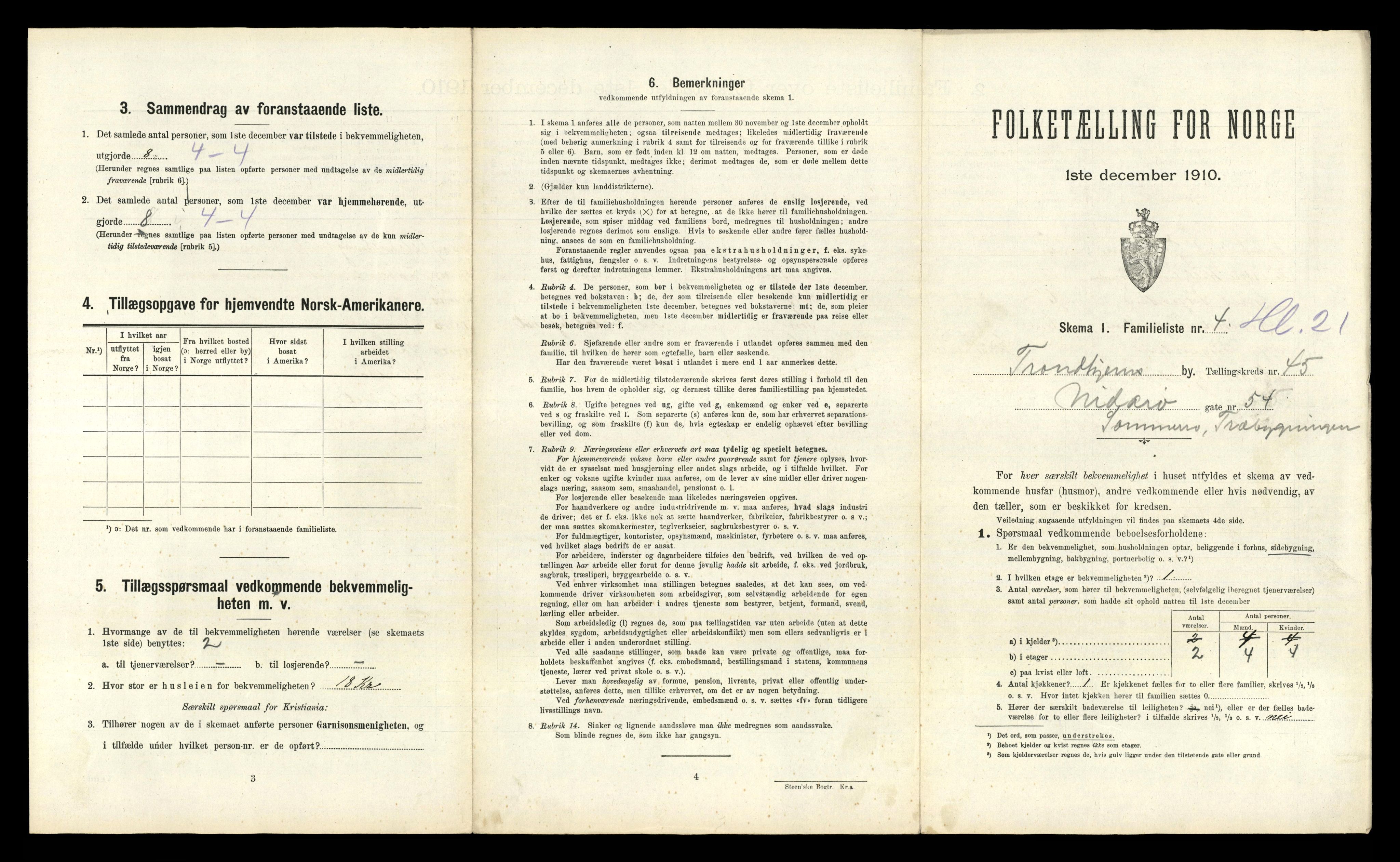 RA, 1910 census for Trondheim, 1910, p. 11883