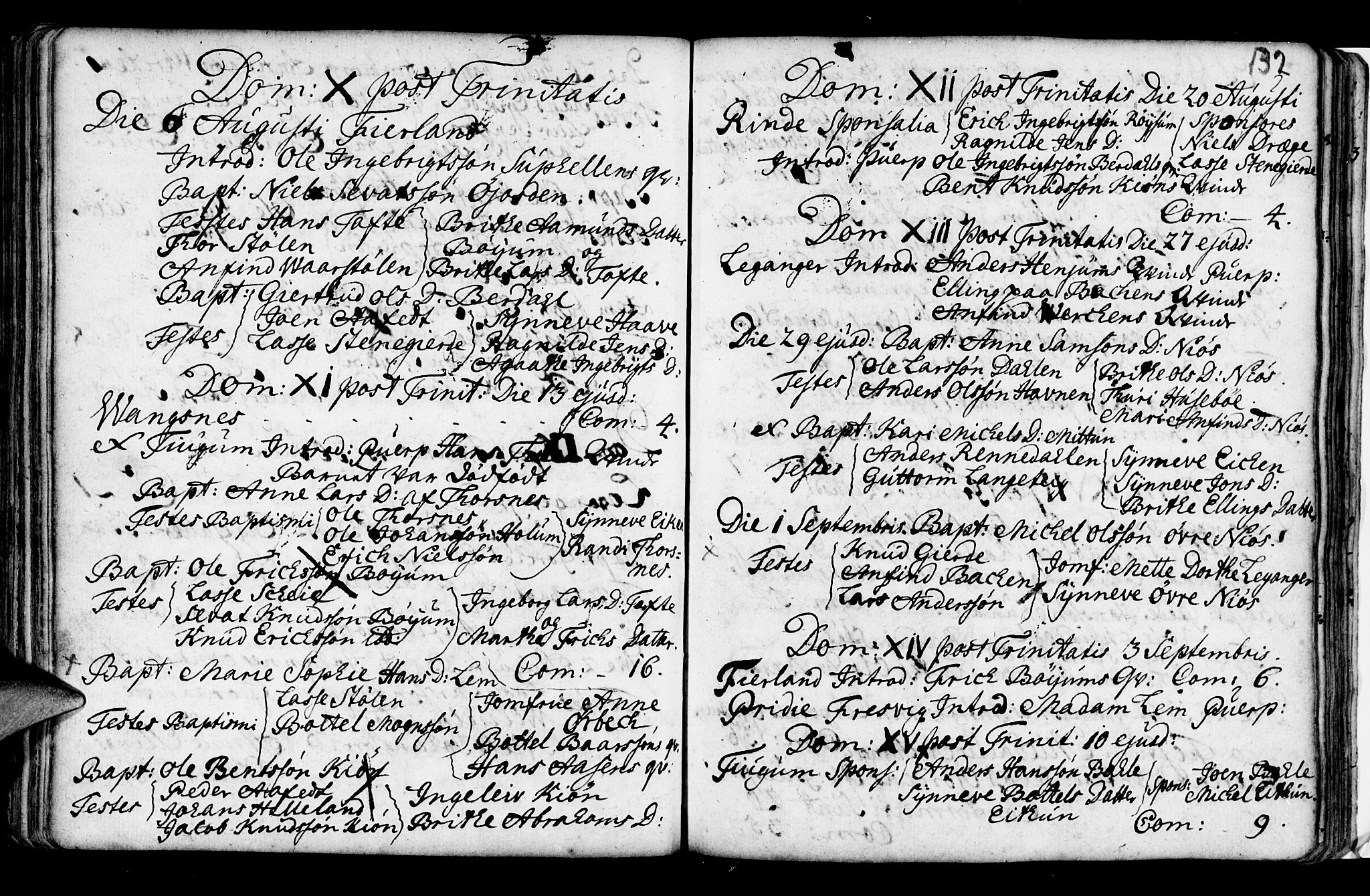 Leikanger sokneprestembete, AV/SAB-A-81001/H/Haa/Haaa/L0002: Parish register (official) no. A 2, 1735-1756, p. 132