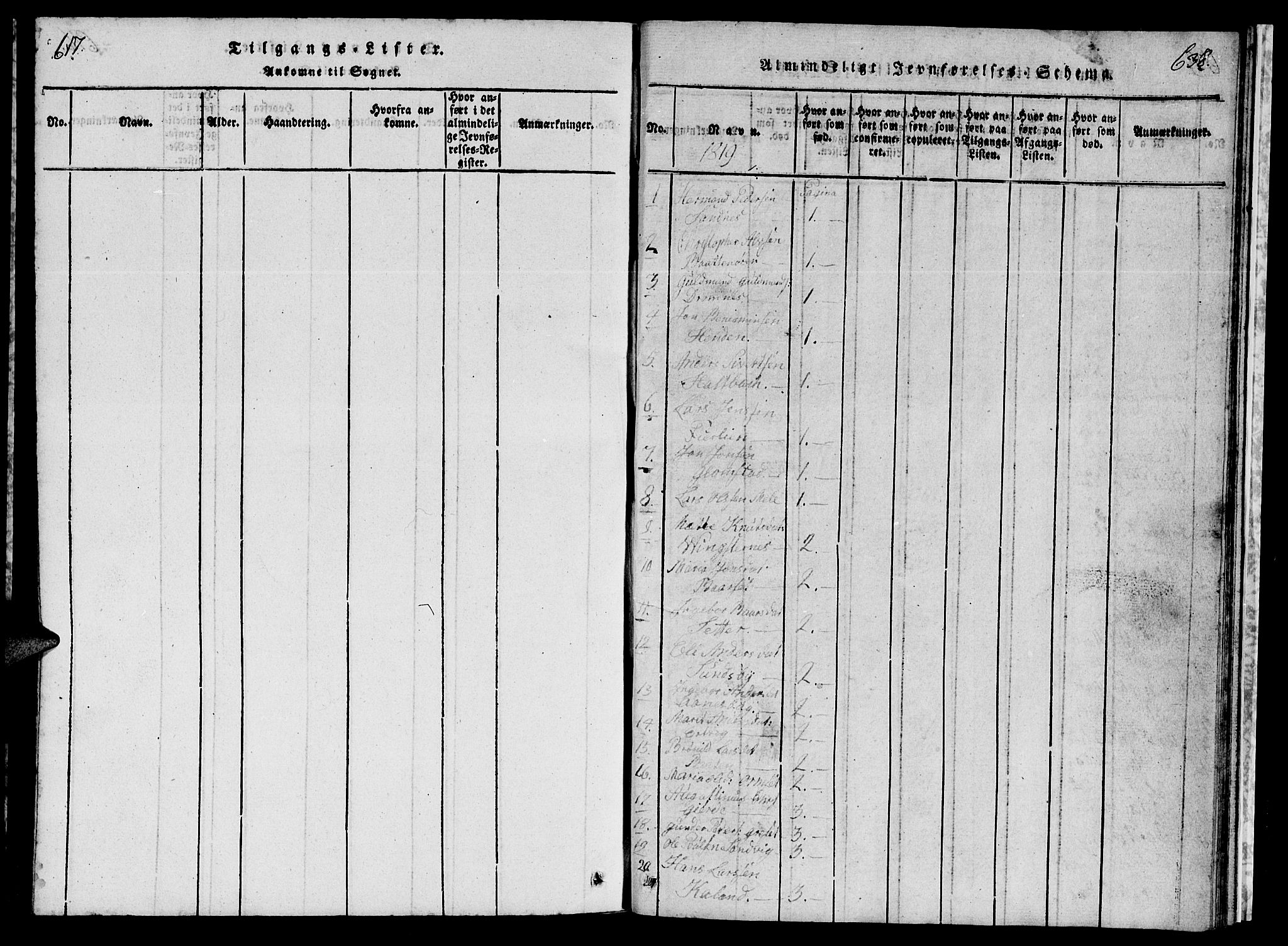Ministerialprotokoller, klokkerbøker og fødselsregistre - Møre og Romsdal, SAT/A-1454/578/L0908: Parish register (copy) no. 578C01, 1819-1837, p. 637-638