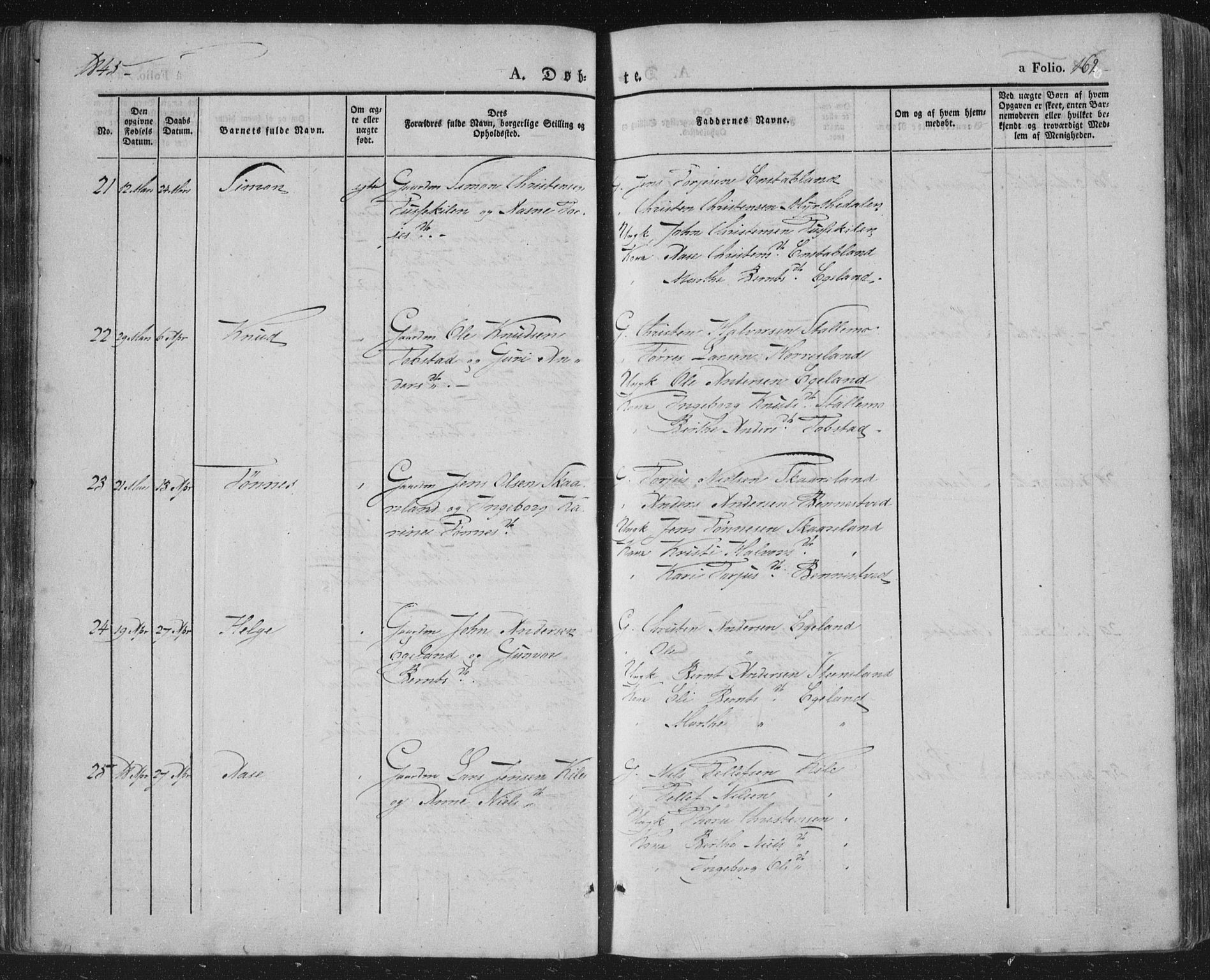 Vennesla sokneprestkontor, AV/SAK-1111-0045/Fa/Fac/L0004: Parish register (official) no. A 4, 1834-1855, p. 162