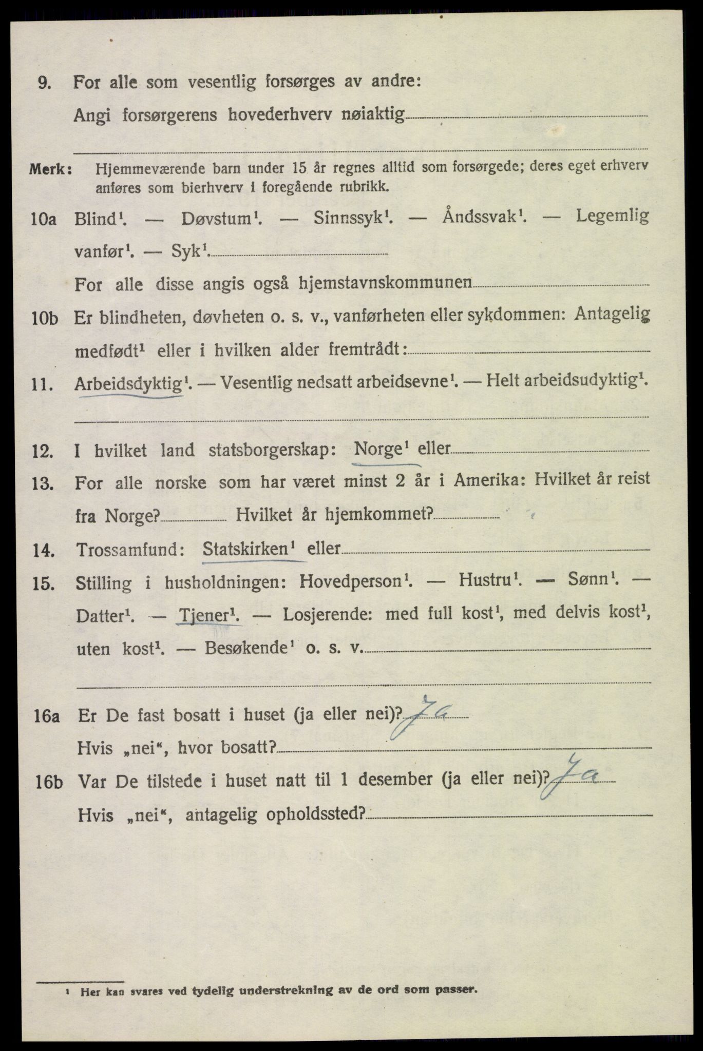 SAH, 1920 census for Biri, 1920, p. 3802