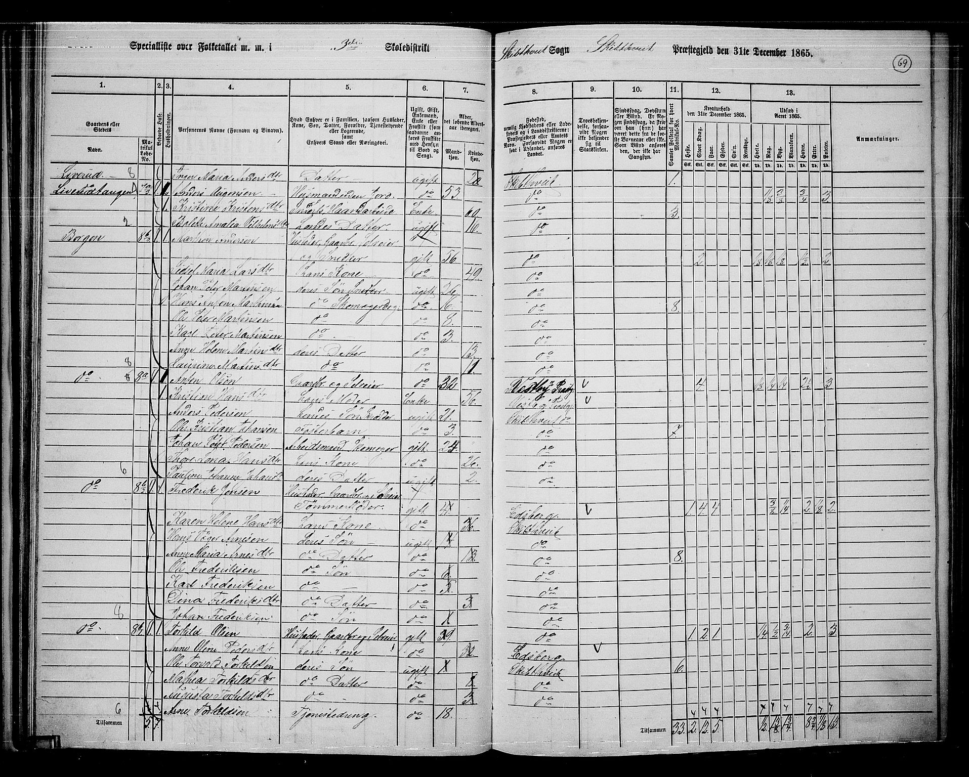 RA, 1865 census for Skiptvet, 1865, p. 60