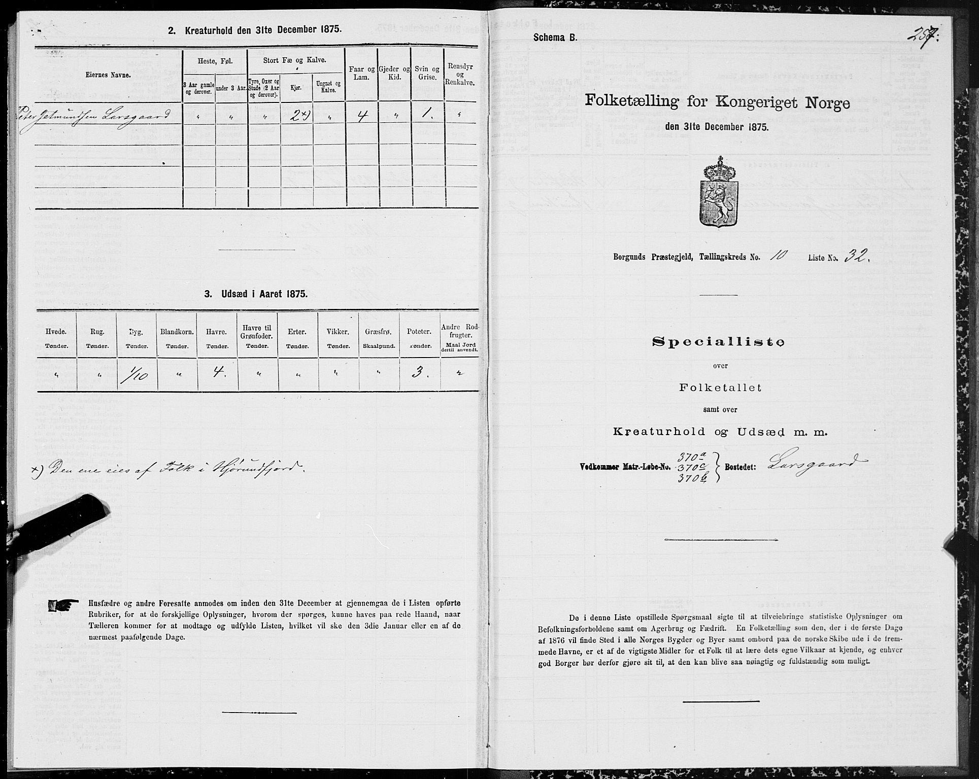 SAT, 1875 census for 1531P Borgund, 1875, p. 5257