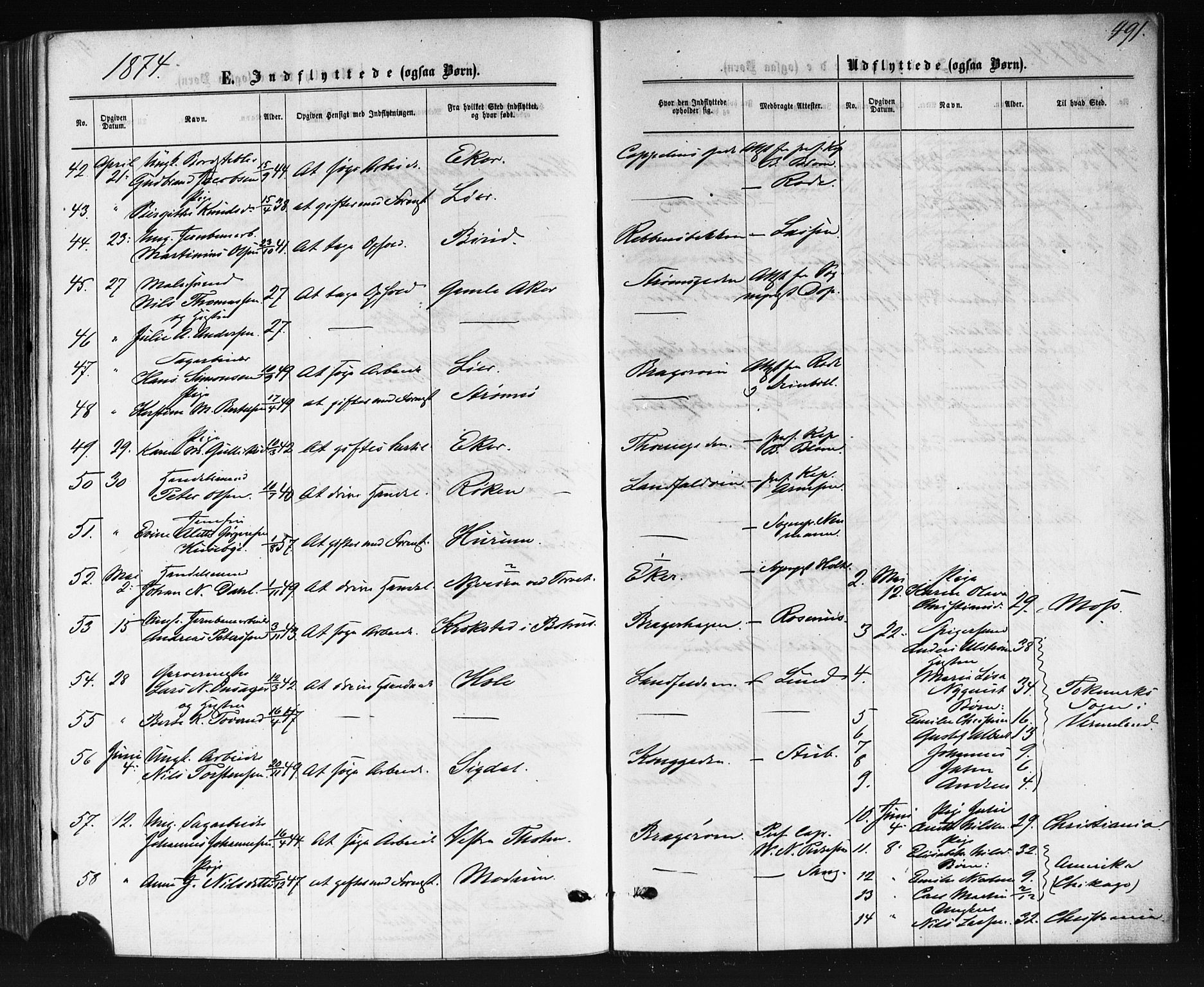 Bragernes kirkebøker, AV/SAKO-A-6/F/Fb/L0004: Parish register (official) no. II 4, 1869-1875, p. 491