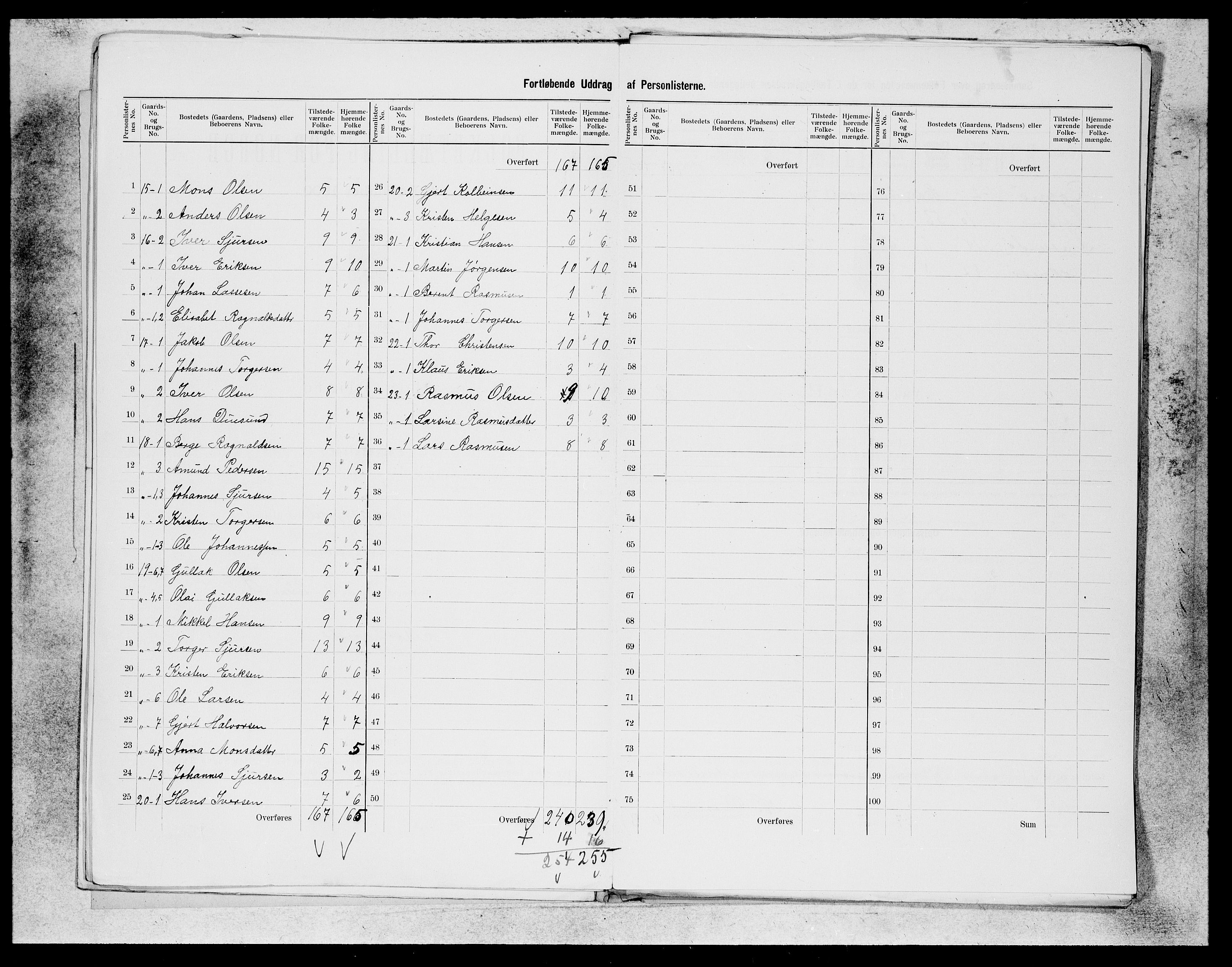 SAB, 1900 census for Masfjorden, 1900, p. 8