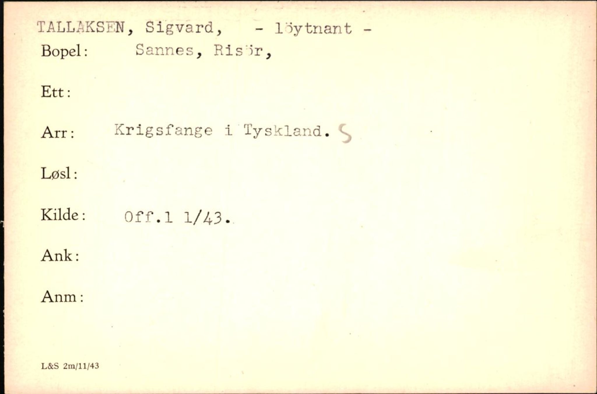 Forsvaret, Forsvarets krigshistoriske avdeling, AV/RA-RAFA-2017/Y/Yf/L0200: II-C-11-2102  -  Norske krigsfanger i Tyskland, 1940-1945, p. 1040