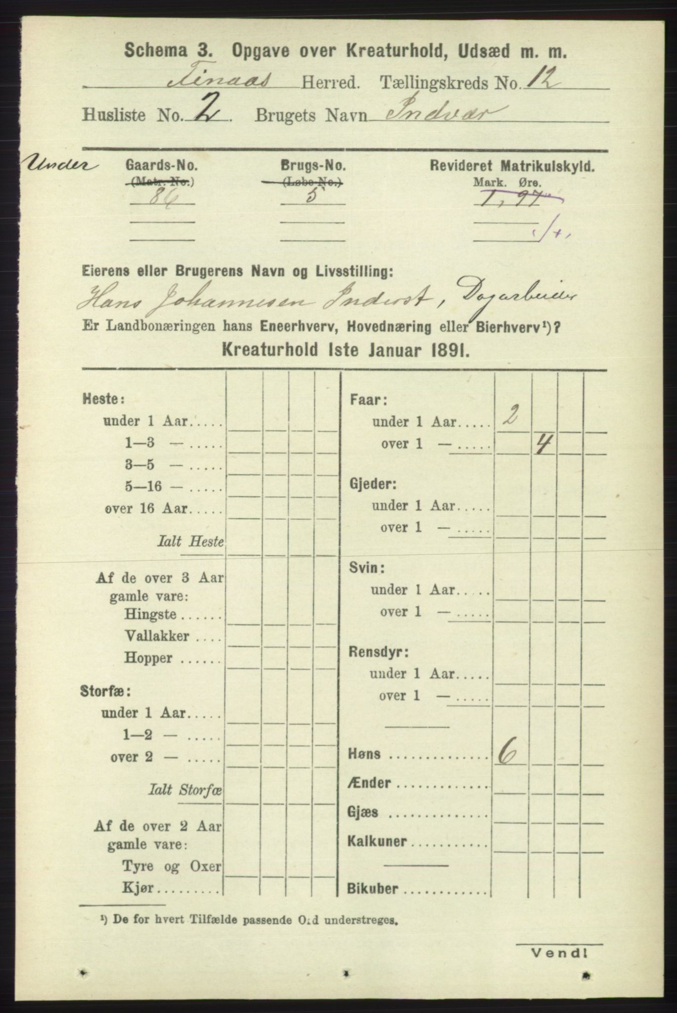 RA, 1891 census for 1218 Finnås, 1891, p. 7414