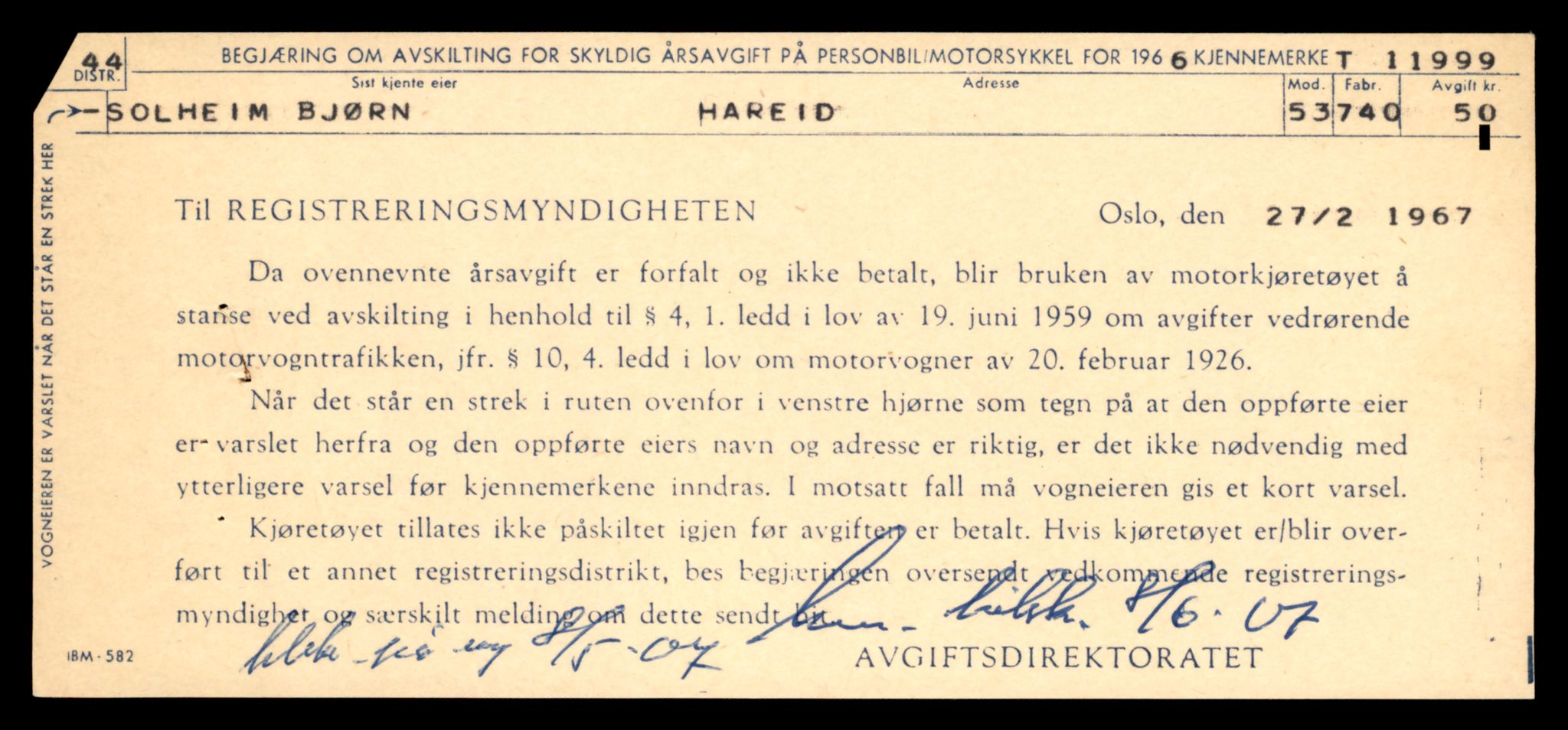 Møre og Romsdal vegkontor - Ålesund trafikkstasjon, AV/SAT-A-4099/F/Fe/L0032: Registreringskort for kjøretøy T 11997 - T 12149, 1927-1998, p. 61