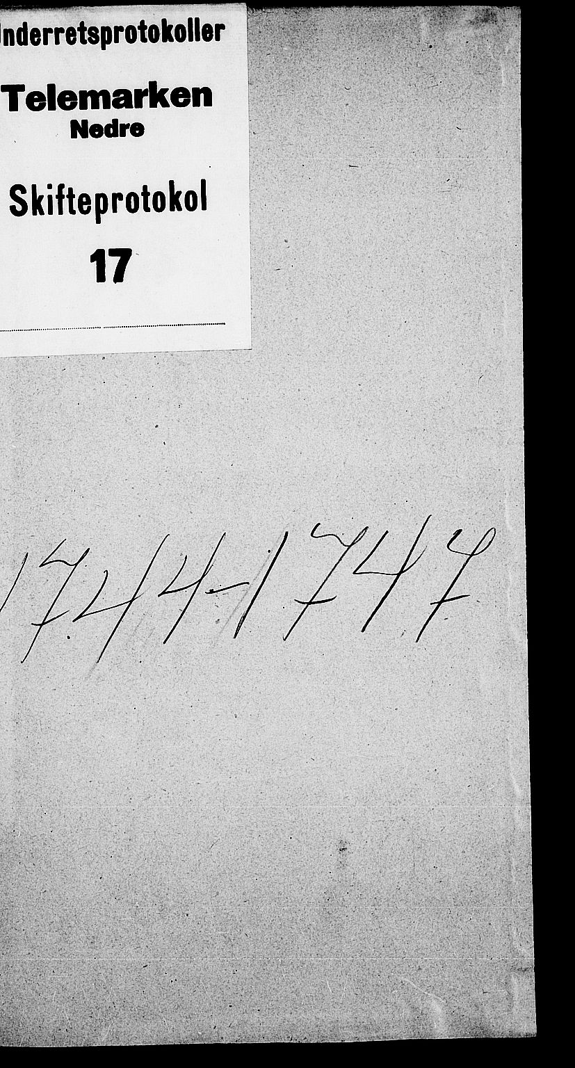 Nedre Telemark sorenskriveri, AV/SAKO-A-135/H/Hb/Hbb/L0005: Skifteprotokoll kopi, 1744-1747, p. 0b-1a