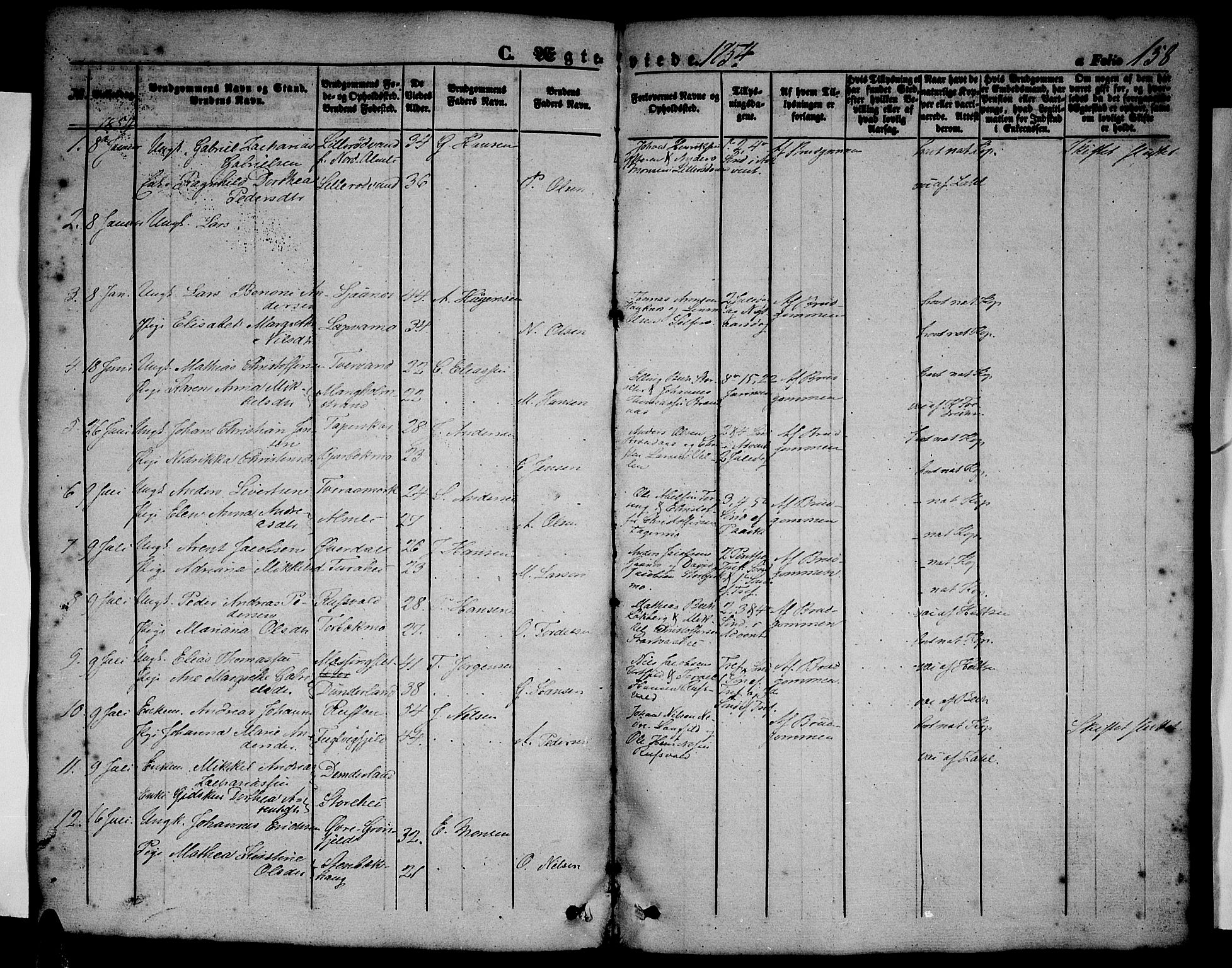 Ministerialprotokoller, klokkerbøker og fødselsregistre - Nordland, SAT/A-1459/827/L0414: Parish register (copy) no. 827C03, 1853-1865, p. 158
