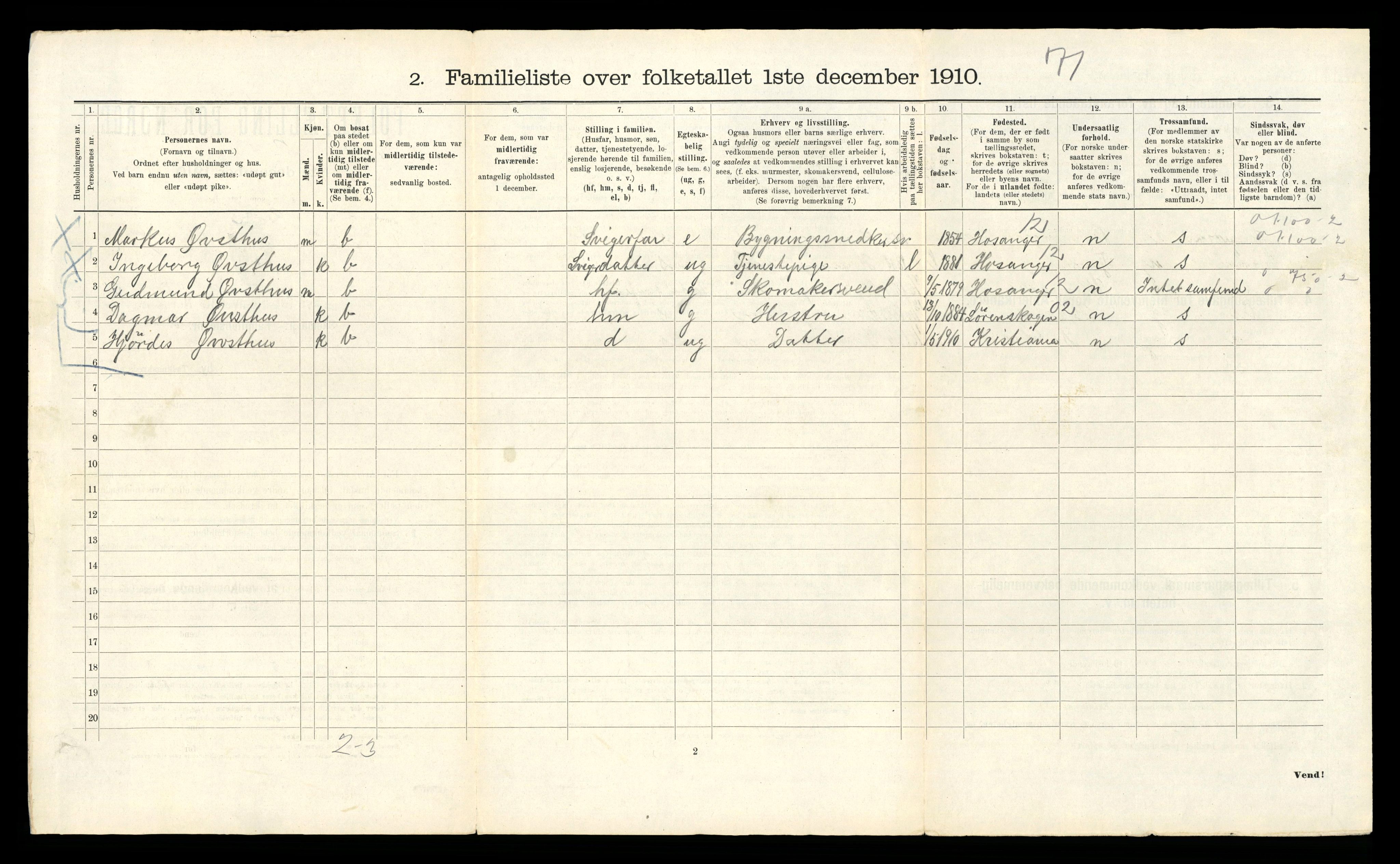 RA, 1910 census for Bergen, 1910, p. 43150