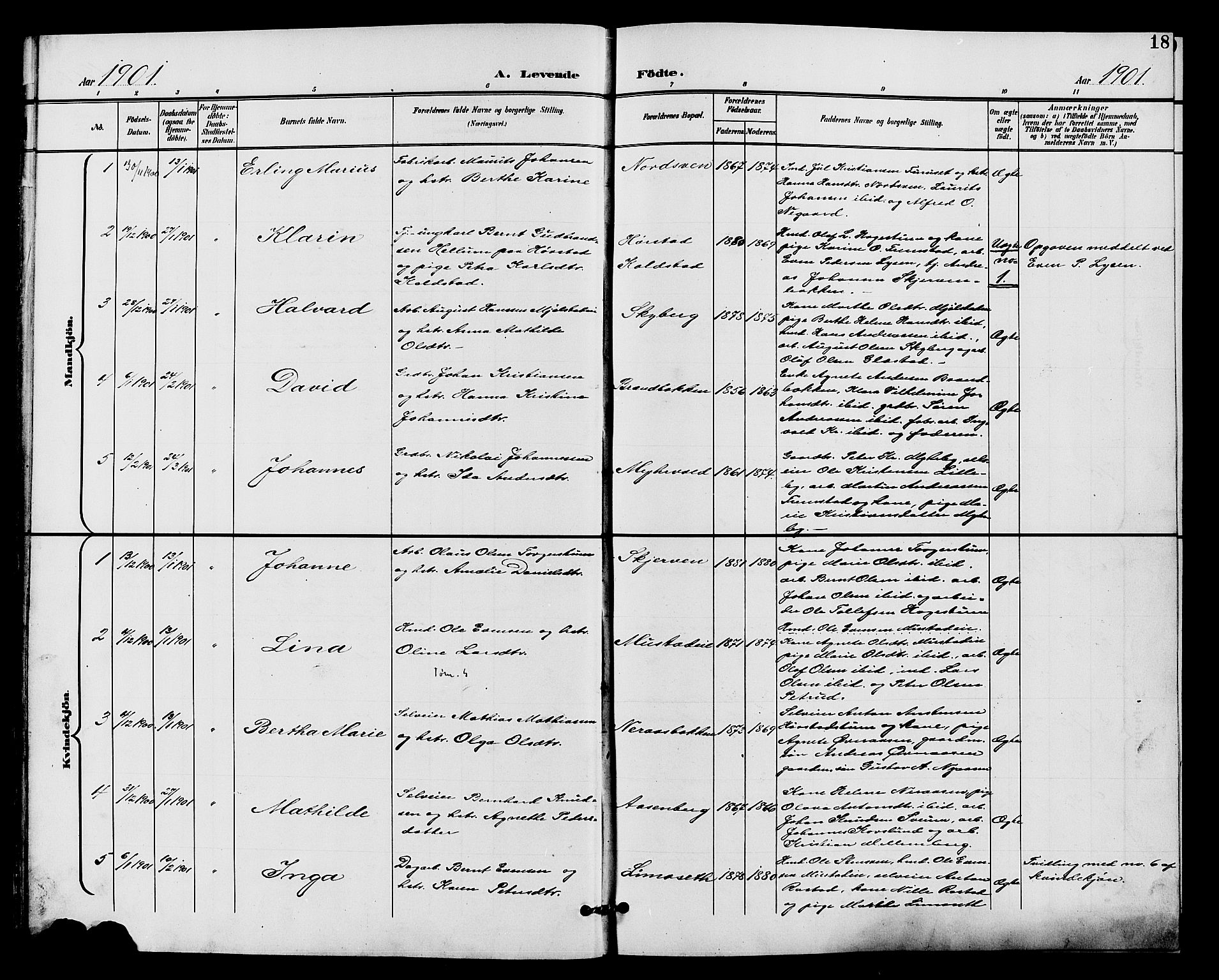 Vardal prestekontor, SAH/PREST-100/H/Ha/Hab/L0011: Parish register (copy) no. 11, 1899-1913, p. 18