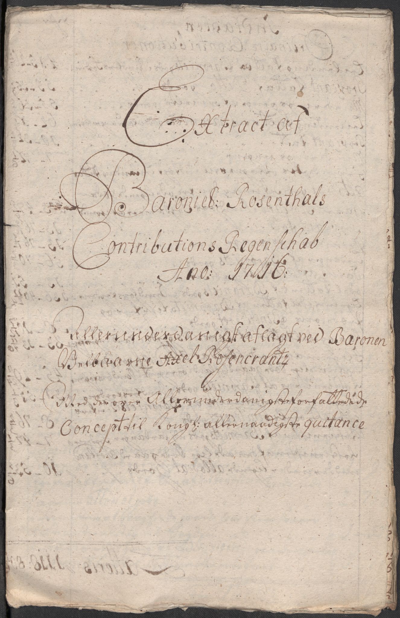 Rentekammeret inntil 1814, Reviderte regnskaper, Fogderegnskap, RA/EA-4092/R49/L3139: Fogderegnskap Rosendal Baroni, 1715-1717, p. 118