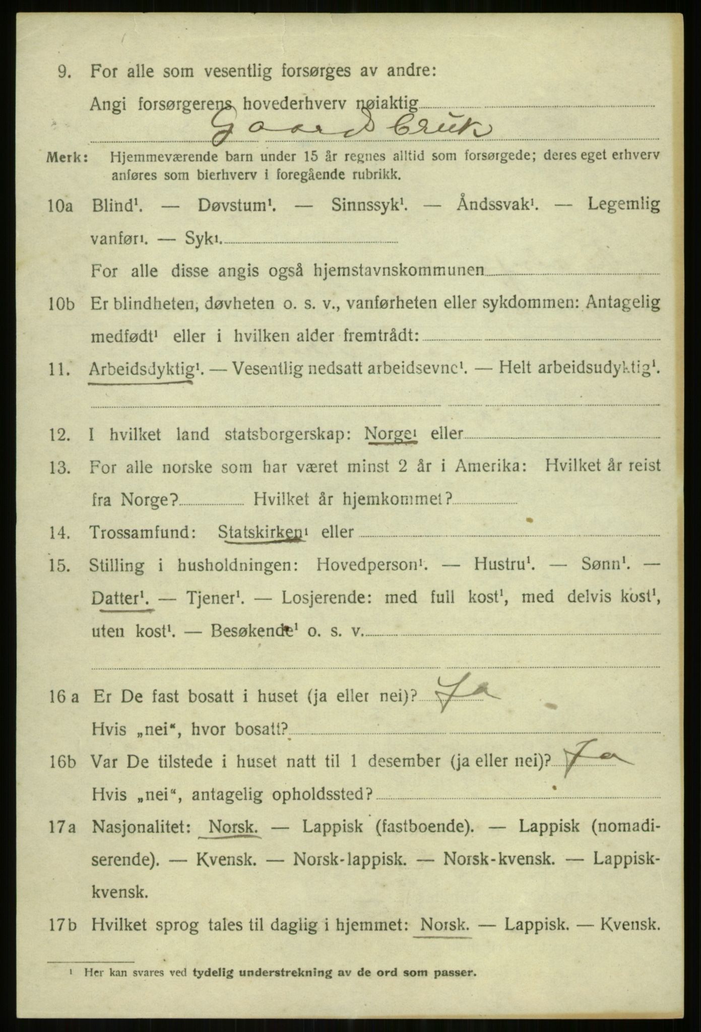 SATØ, 1920 census for Balsfjord, 1920, p. 8712