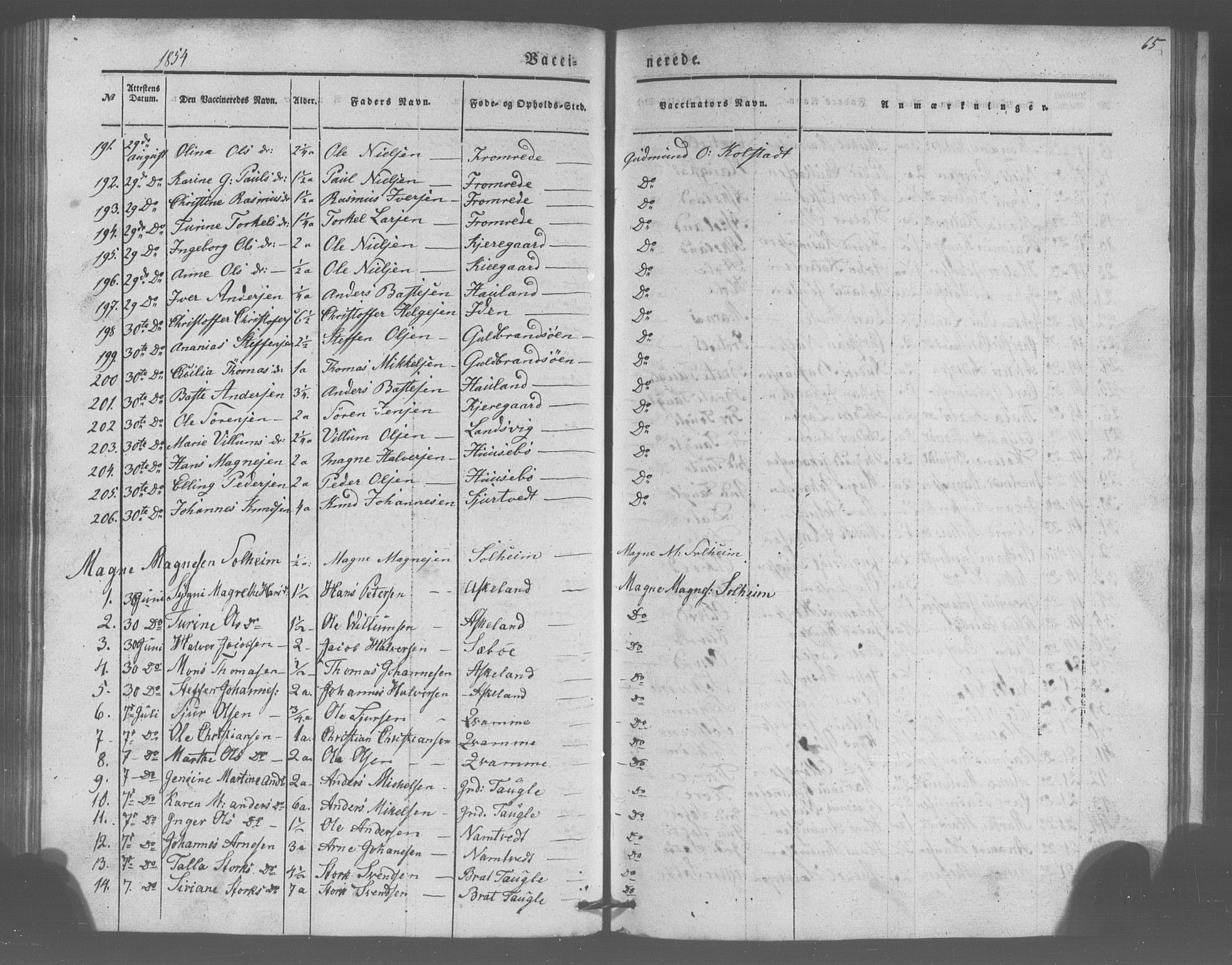 Manger sokneprestembete, SAB/A-76801/H/Haa: Parish register (official) no. A 10, 1844-1859, p. 65