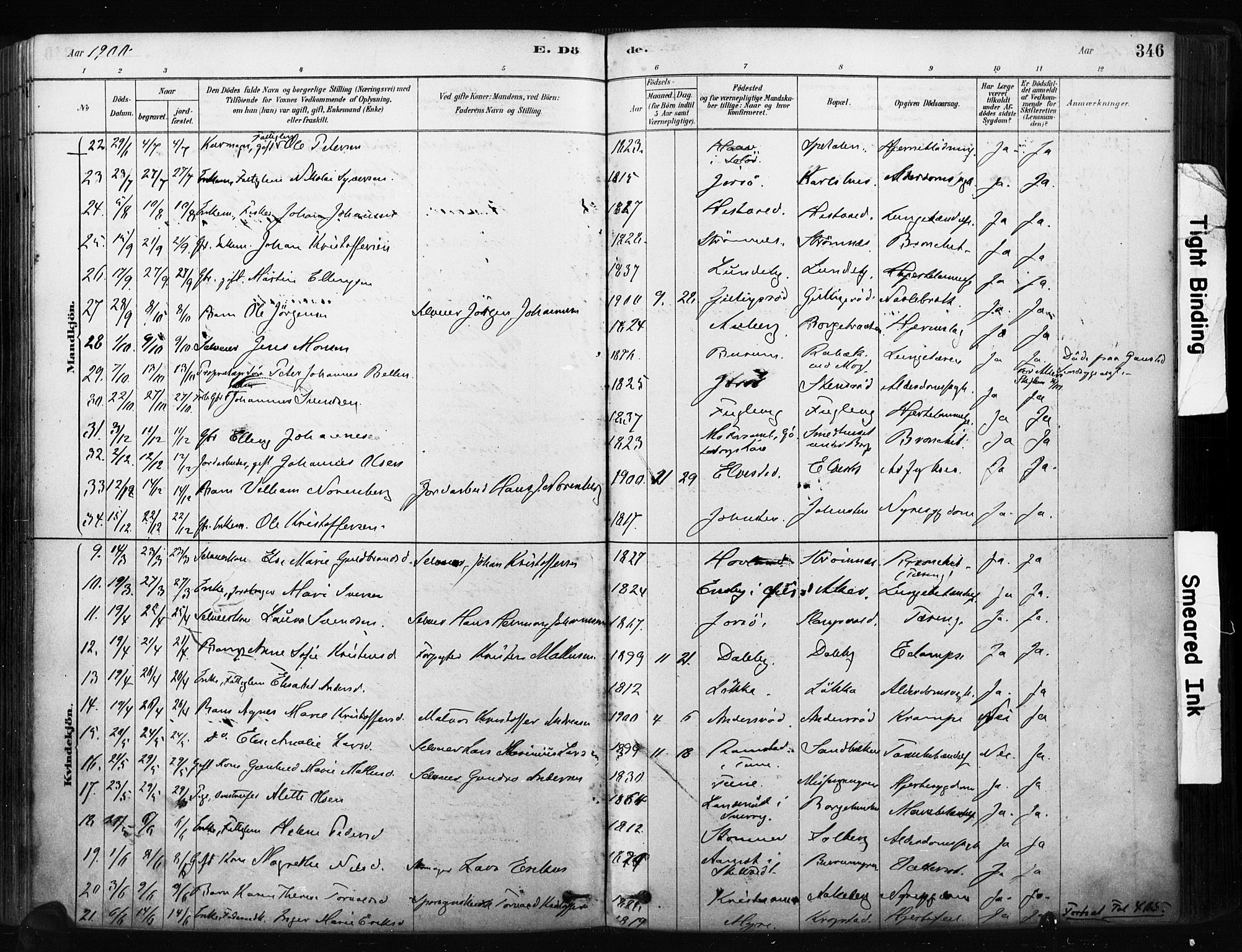 Råde prestekontor kirkebøker, AV/SAO-A-2009/F/Fa/L0007: Parish register (official) no. 7, 1878-1902, p. 346