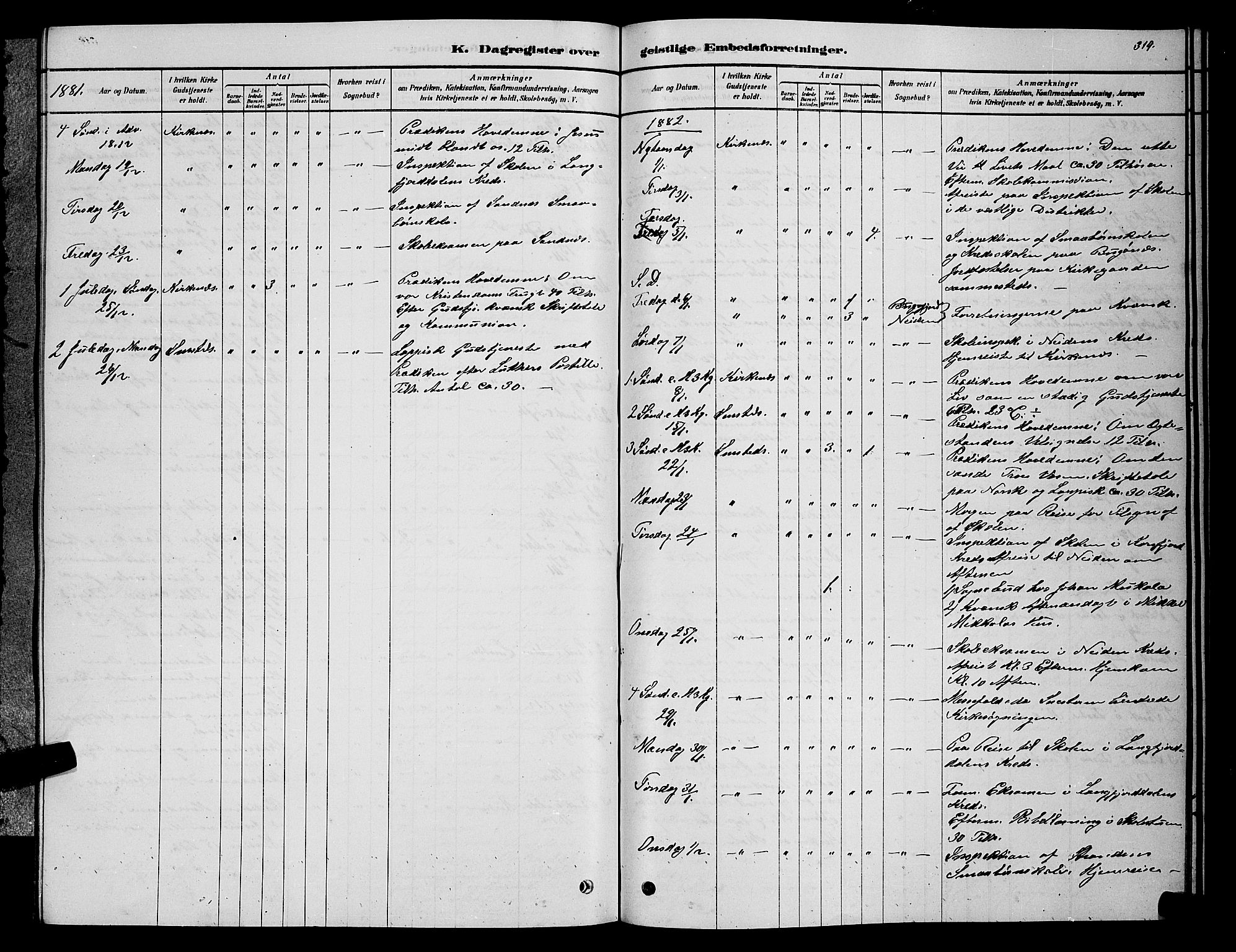 Sør-Varanger sokneprestkontor, AV/SATØ-S-1331/H/Hb/L0003klokker: Parish register (copy) no. 3, 1878-1891, p. 319