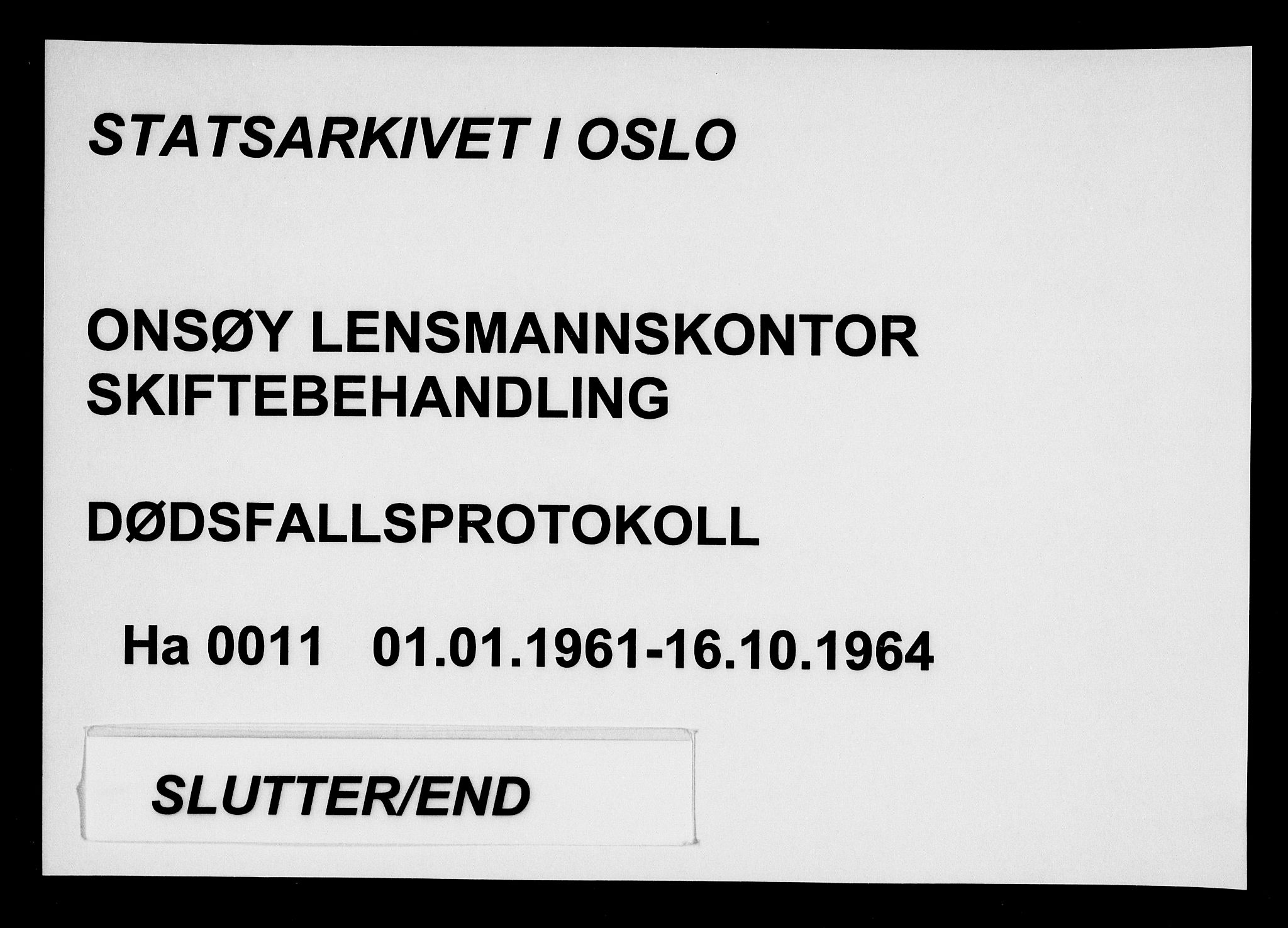 Onsøy lensmannskontor, AV/SAO-A-10007/H/Ha/L0011: Dødsfallsprotokoll, 1961-1964