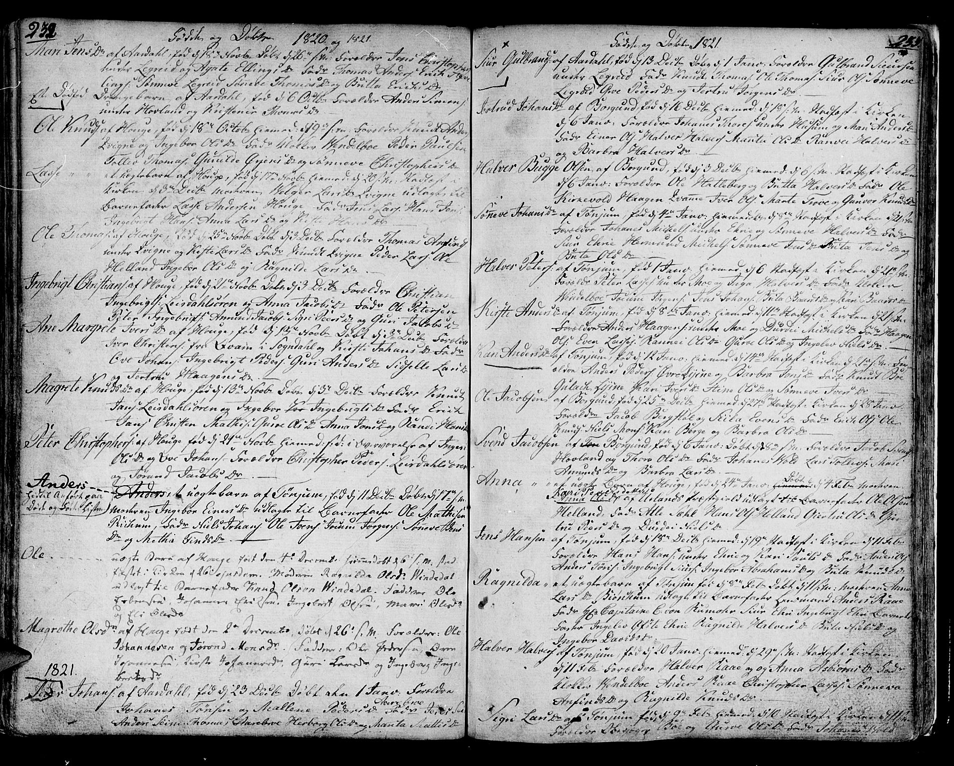 Lærdal sokneprestembete, SAB/A-81201: Parish register (official) no. A 4, 1805-1821, p. 232-233