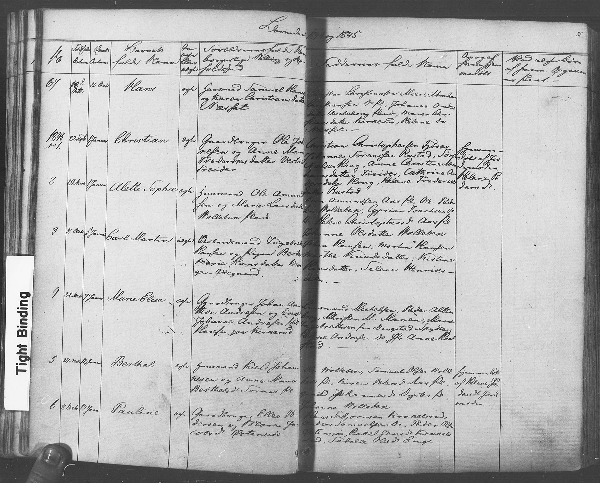 Ås prestekontor Kirkebøker, SAO/A-10894/F/Fa/L0006: Parish register (official) no. I 6, 1841-1853, p. 74-75