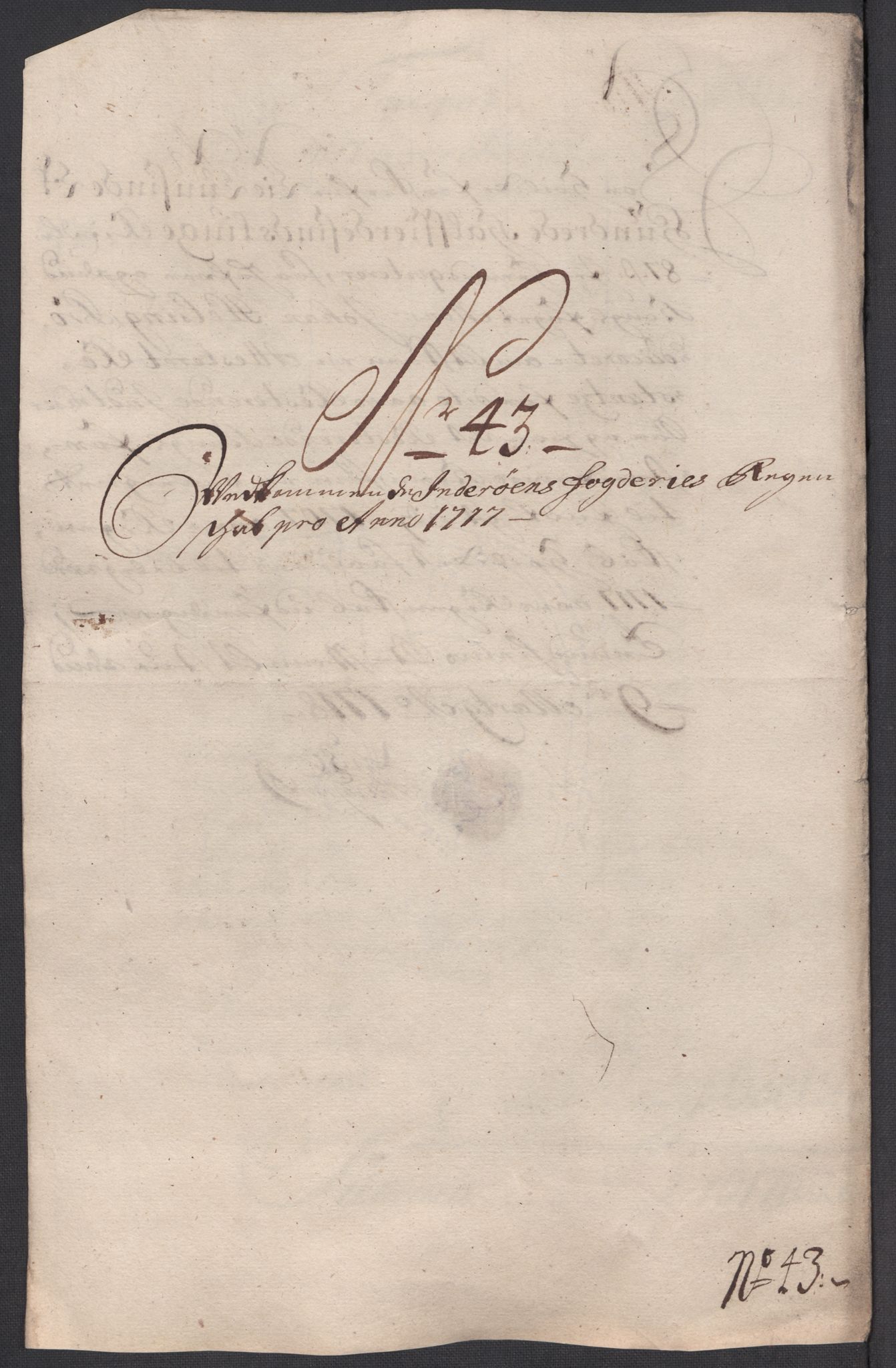 Rentekammeret inntil 1814, Reviderte regnskaper, Fogderegnskap, AV/RA-EA-4092/R63/L4325: Fogderegnskap Inderøy, 1717, p. 319