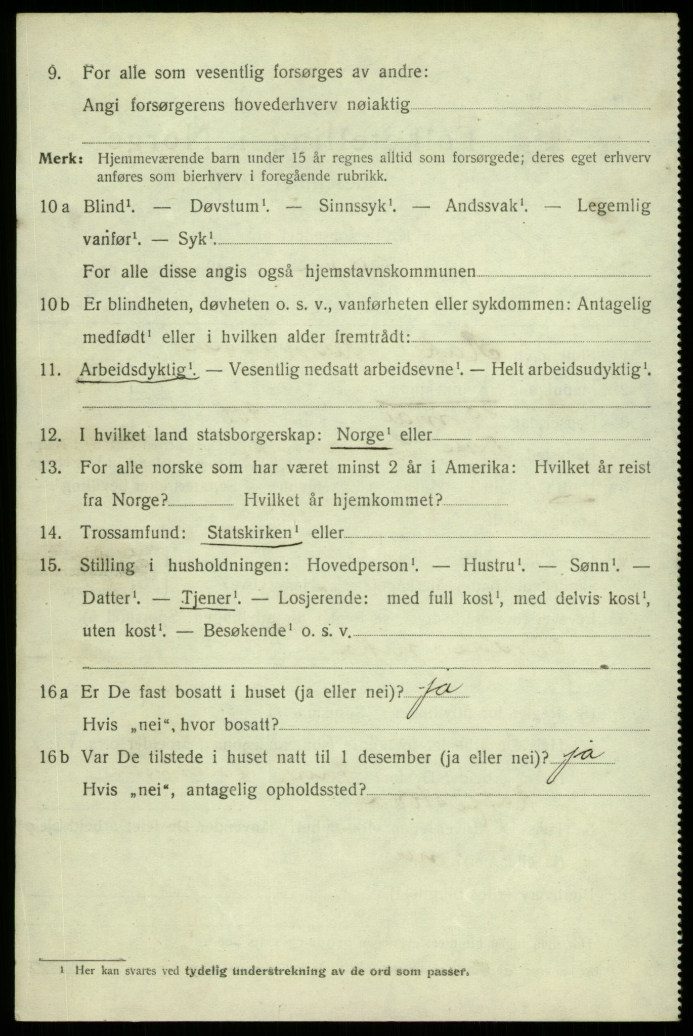 SAB, 1920 census for Bergen, 1920, p. 86538