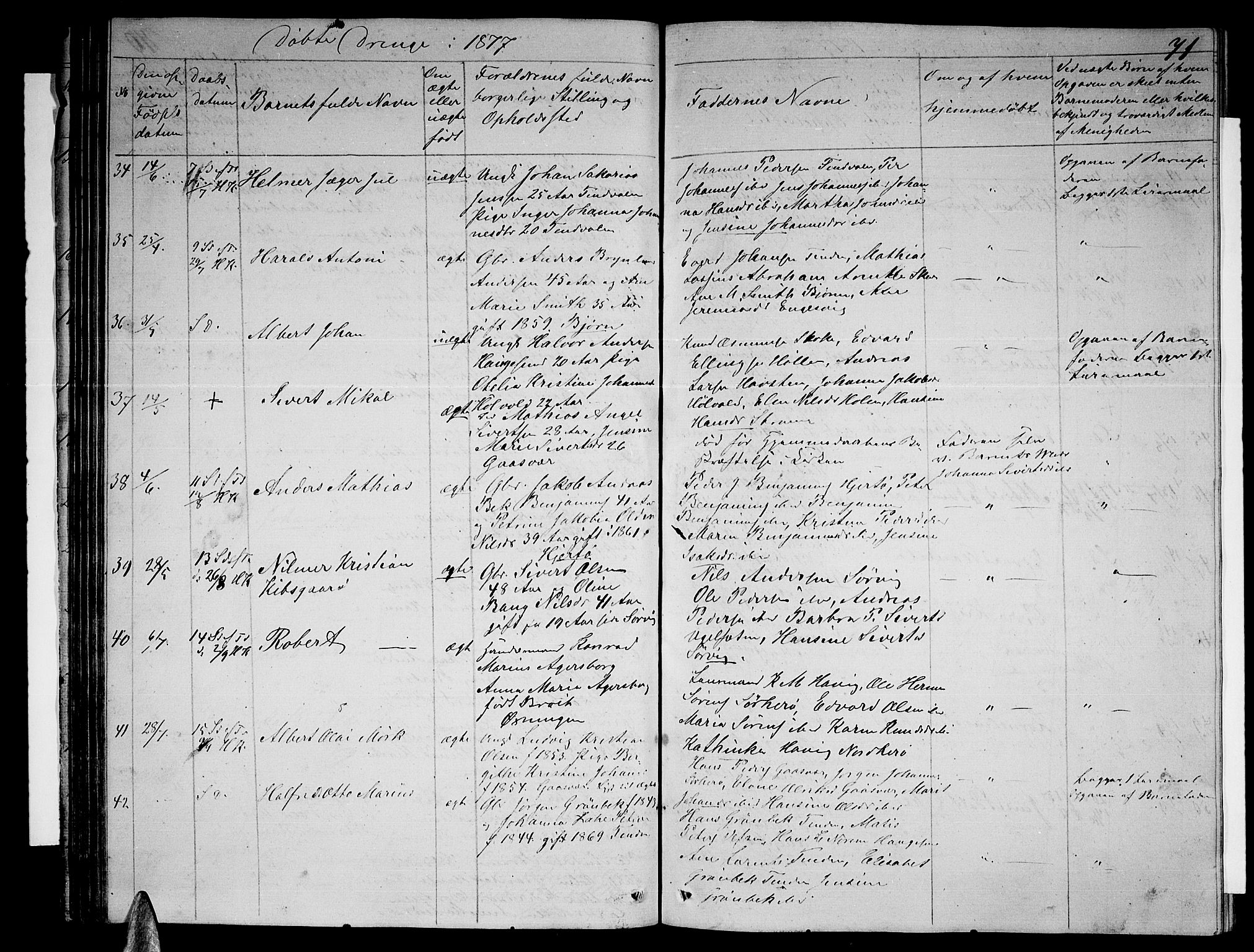Ministerialprotokoller, klokkerbøker og fødselsregistre - Nordland, SAT/A-1459/834/L0512: Parish register (copy) no. 834C03, 1862-1877, p. 71