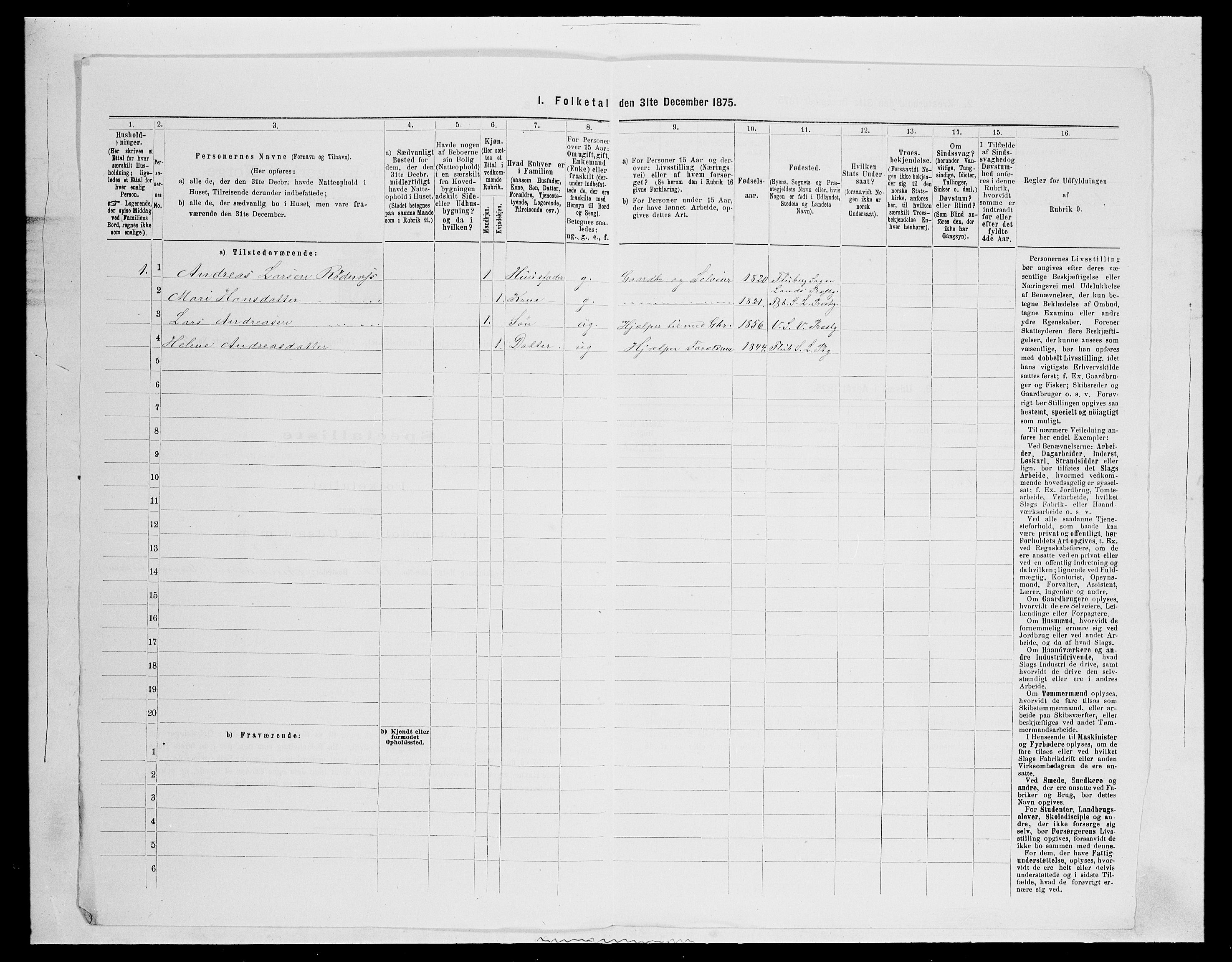 SAH, 1875 census for 0527L Vardal/Vardal og Hunn, 1875, p. 173