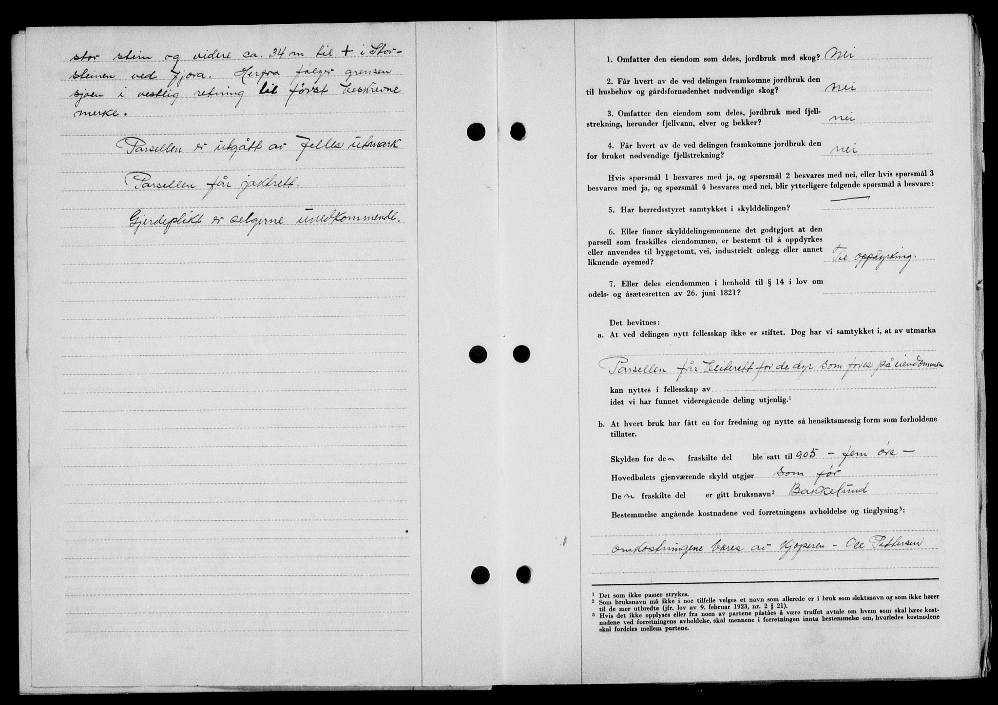 Lofoten sorenskriveri, AV/SAT-A-0017/1/2/2C/L0015a: Mortgage book no. 15a, 1946-1947, Diary no: : 124/1947