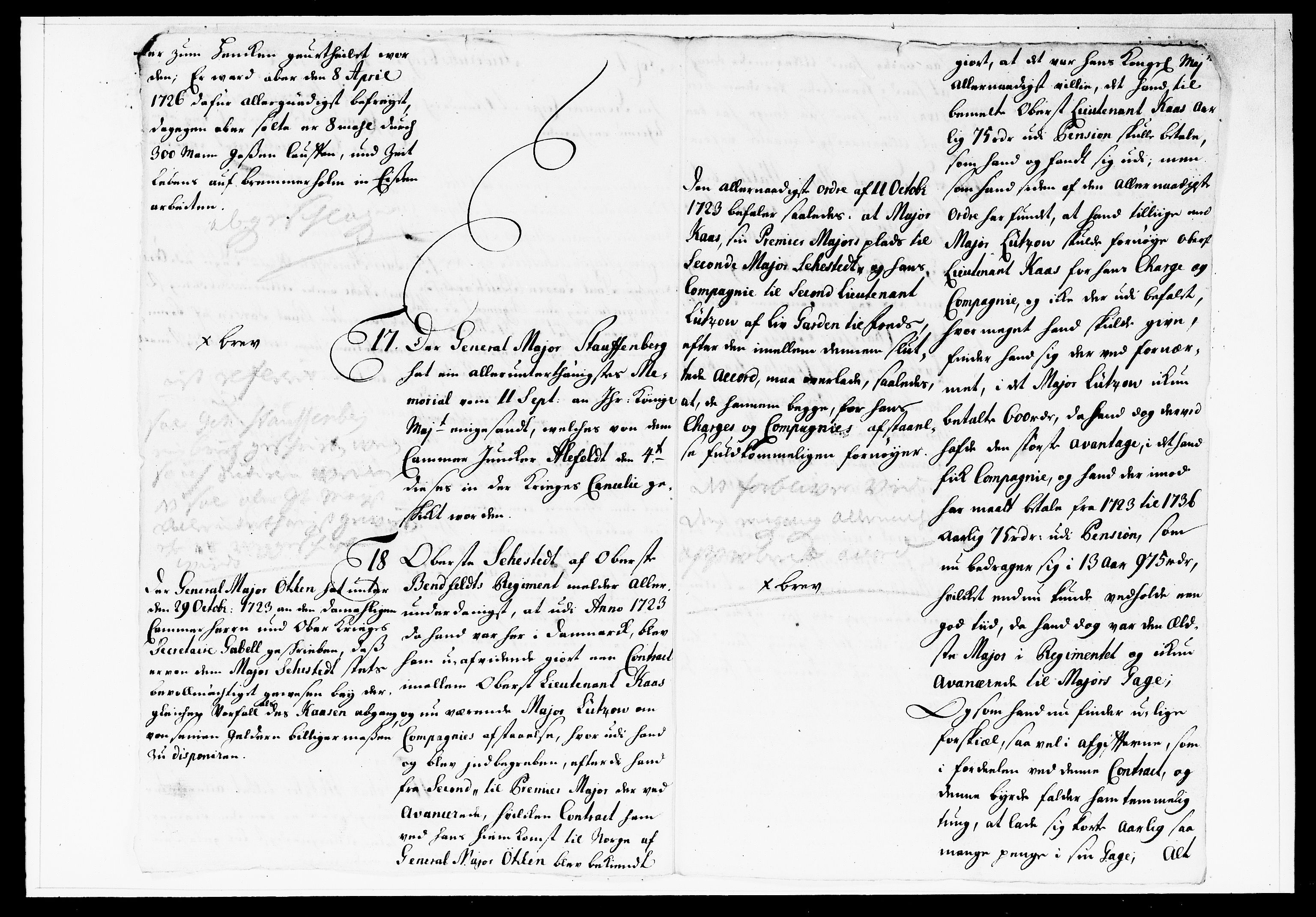 Krigskollegiet, Krigskancelliet, DRA/A-0006/-/1130-1137: Refererede sager, 1736, p. 461